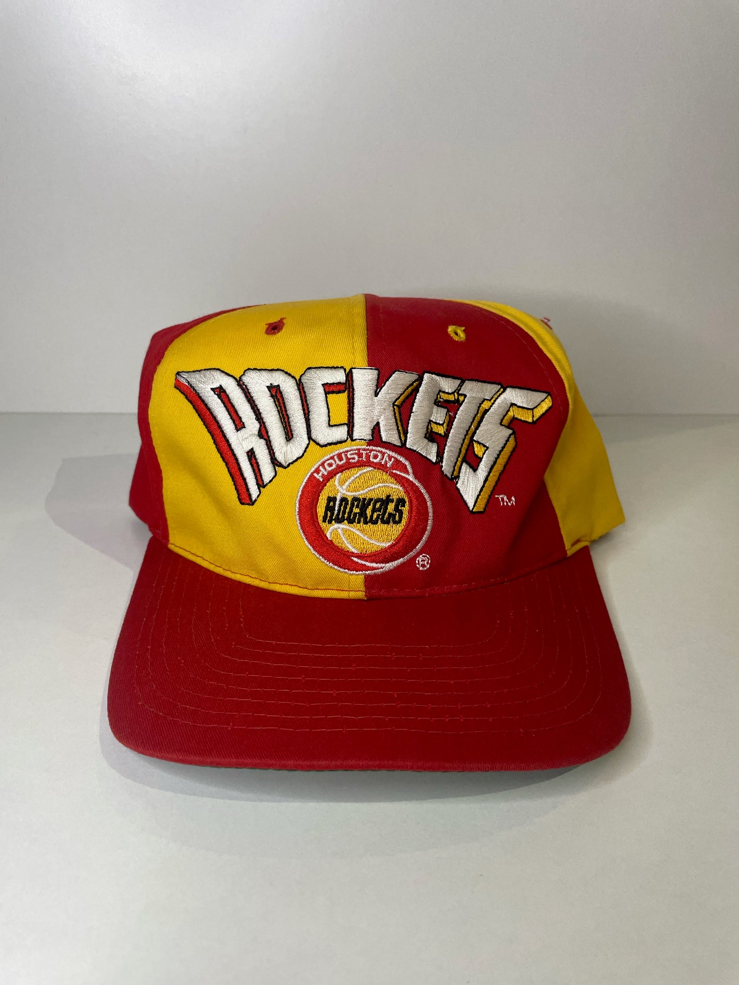 VINTAGE 90s HOUSTON ROCKETS AJD SNAPBACK CAP HAT