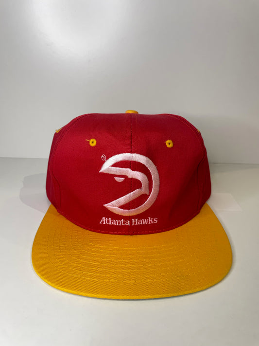 VINTAGE 90s ATLANTA HAWKS DREW PEARSON SNAPBACK CAP HAT