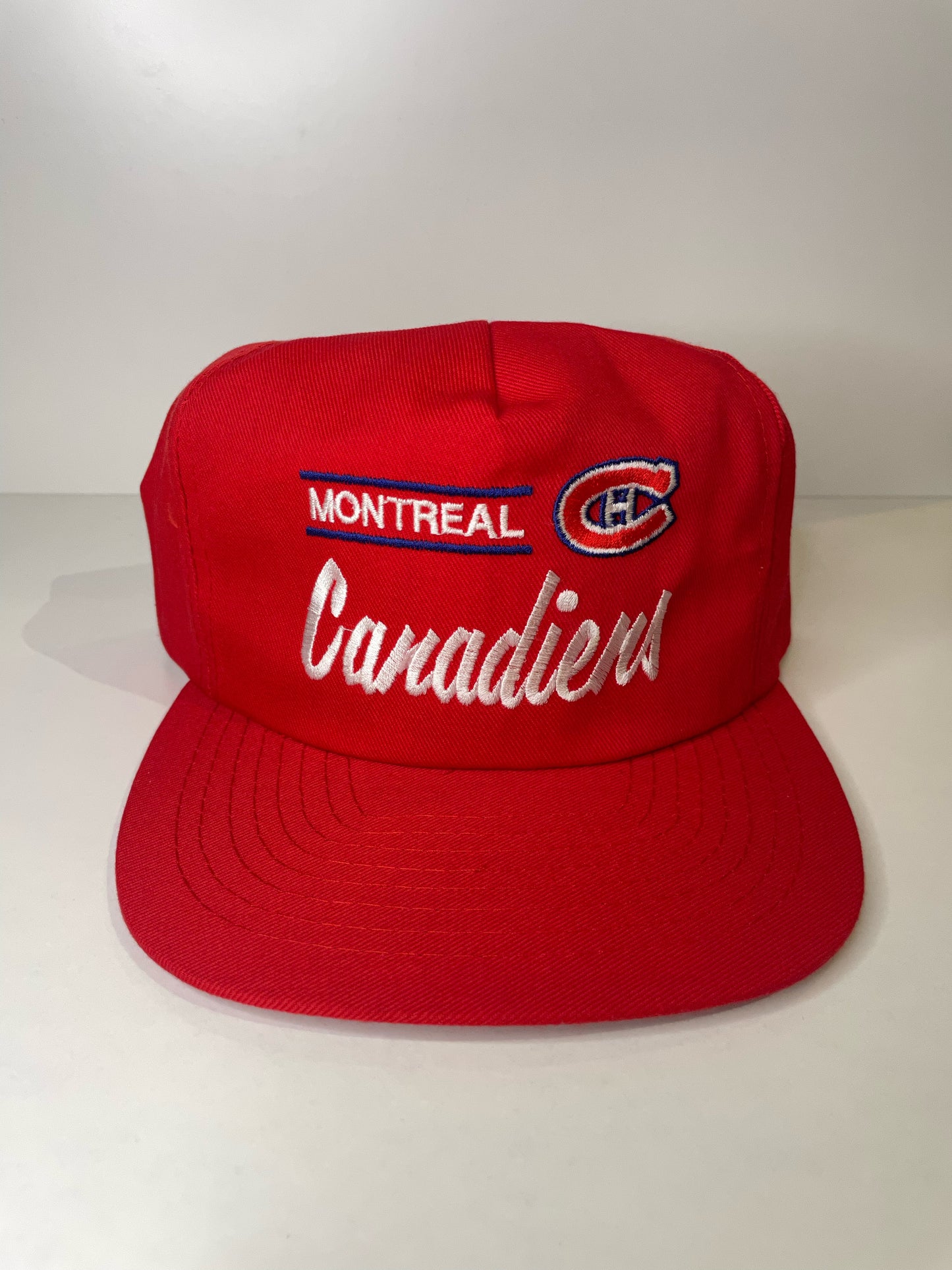 VINTAGE 90s MONTREAL CANADIENS AMERICAN NEEDLE SNAPBACK CAP HAT