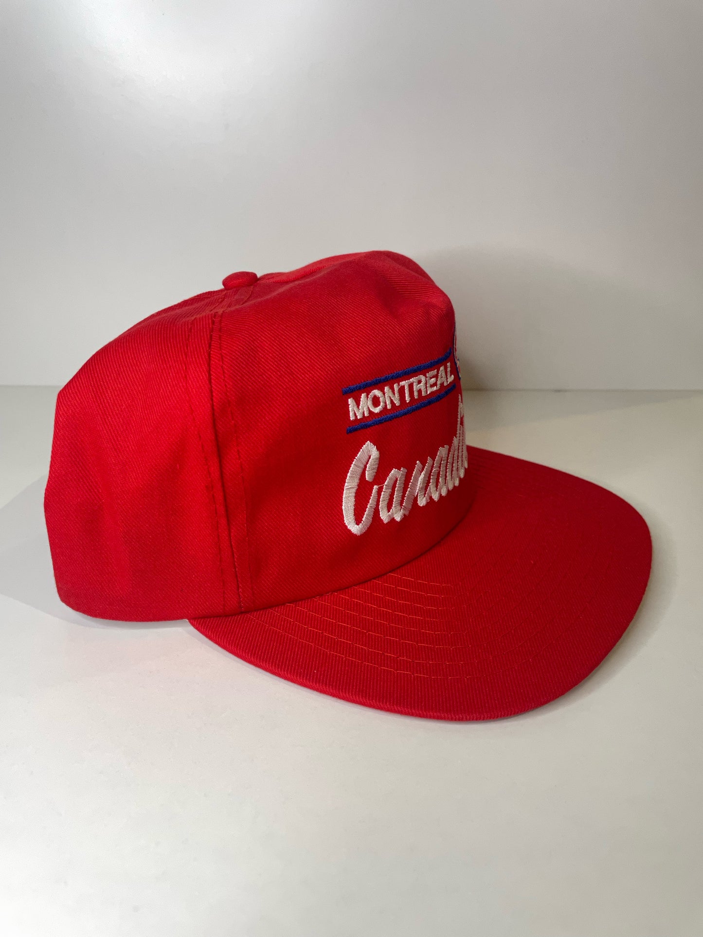 VINTAGE 90s MONTREAL CANADIENS AMERICAN NEEDLE SNAPBACK CAP HAT