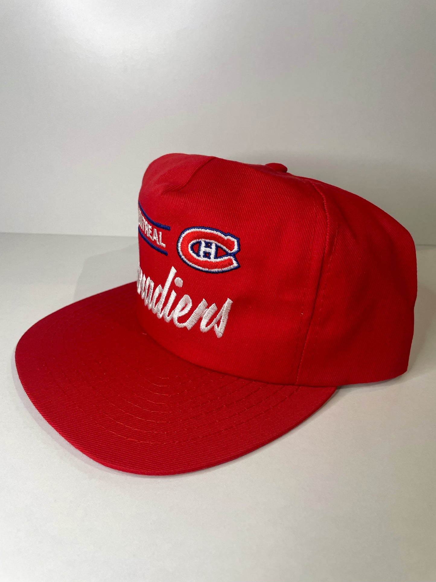 VINTAGE 90s MONTREAL CANADIENS AMERICAN NEEDLE SNAPBACK CAP HAT