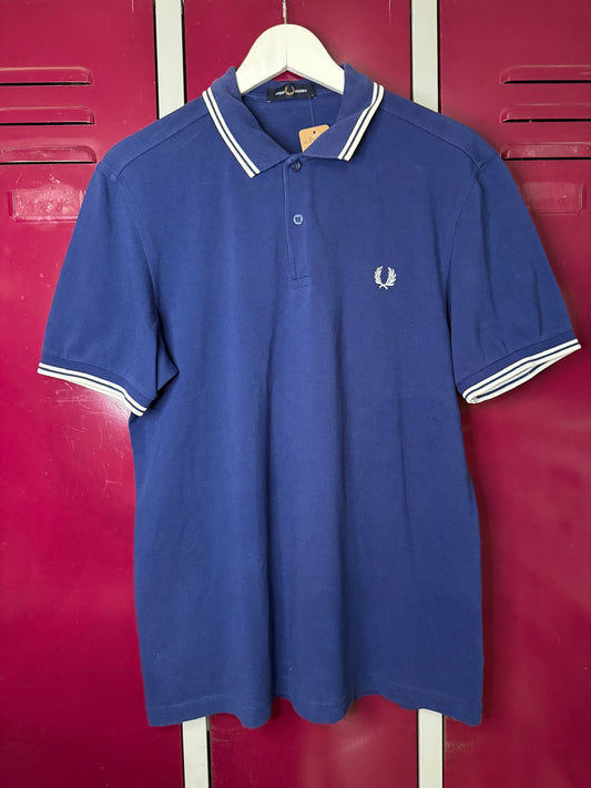 FRED PERRY "NAVY" POLO SZ: L
