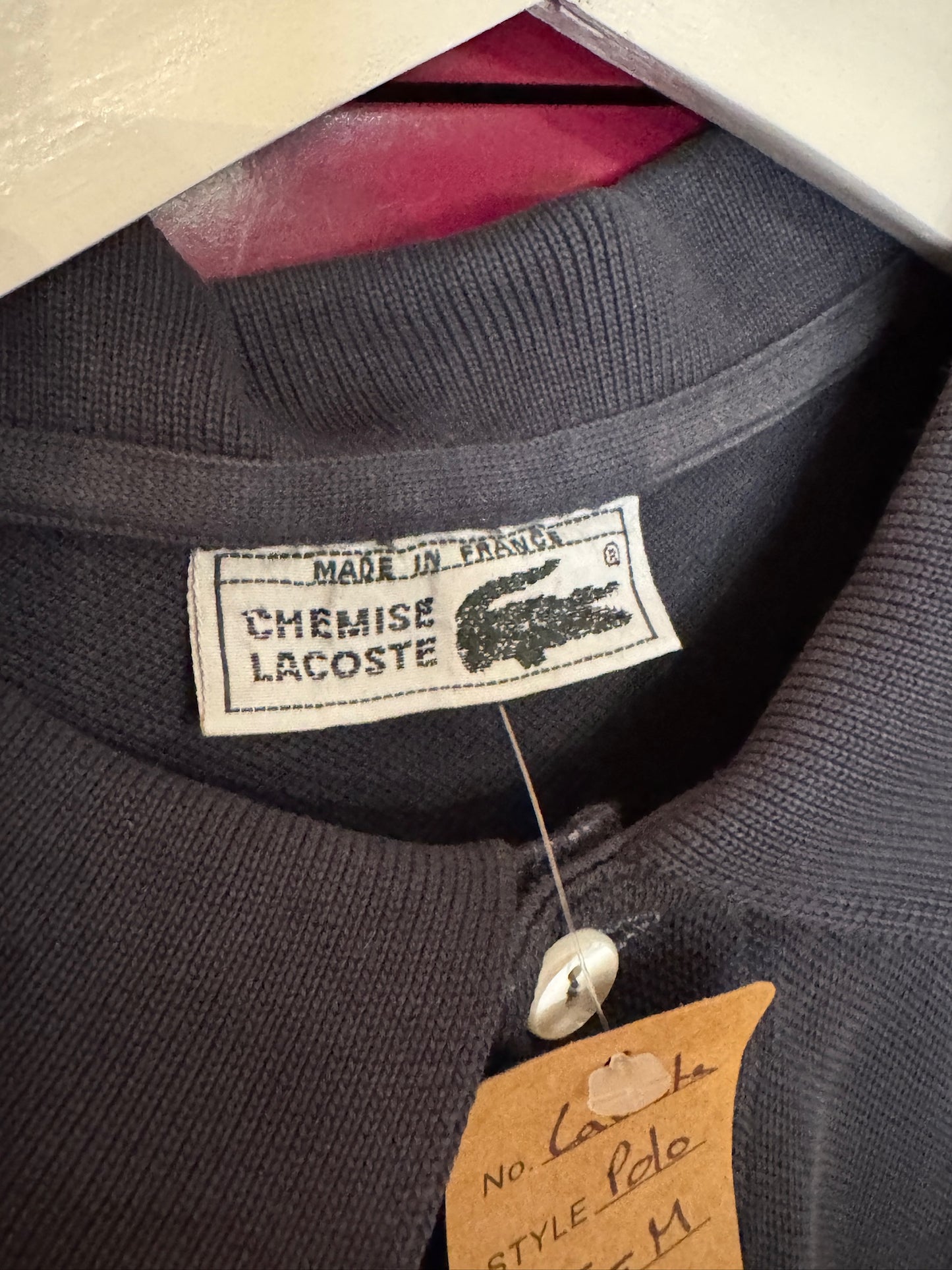 VINTAGE 80s LACOSTE "CHEMISE" MADE IN FRANCE POLO  SZ: M
