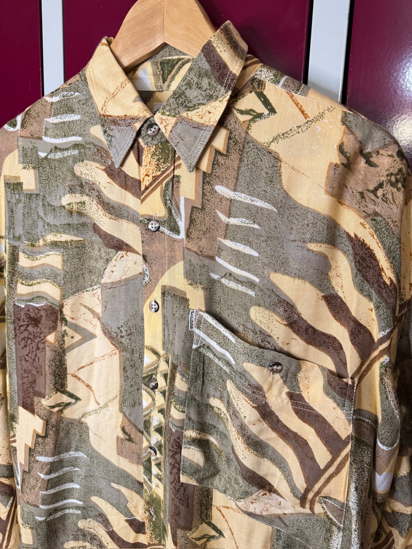 VINTAGE PICDOR OVERSIZE SHORT SLEEVES SHIRT  SZ: XL