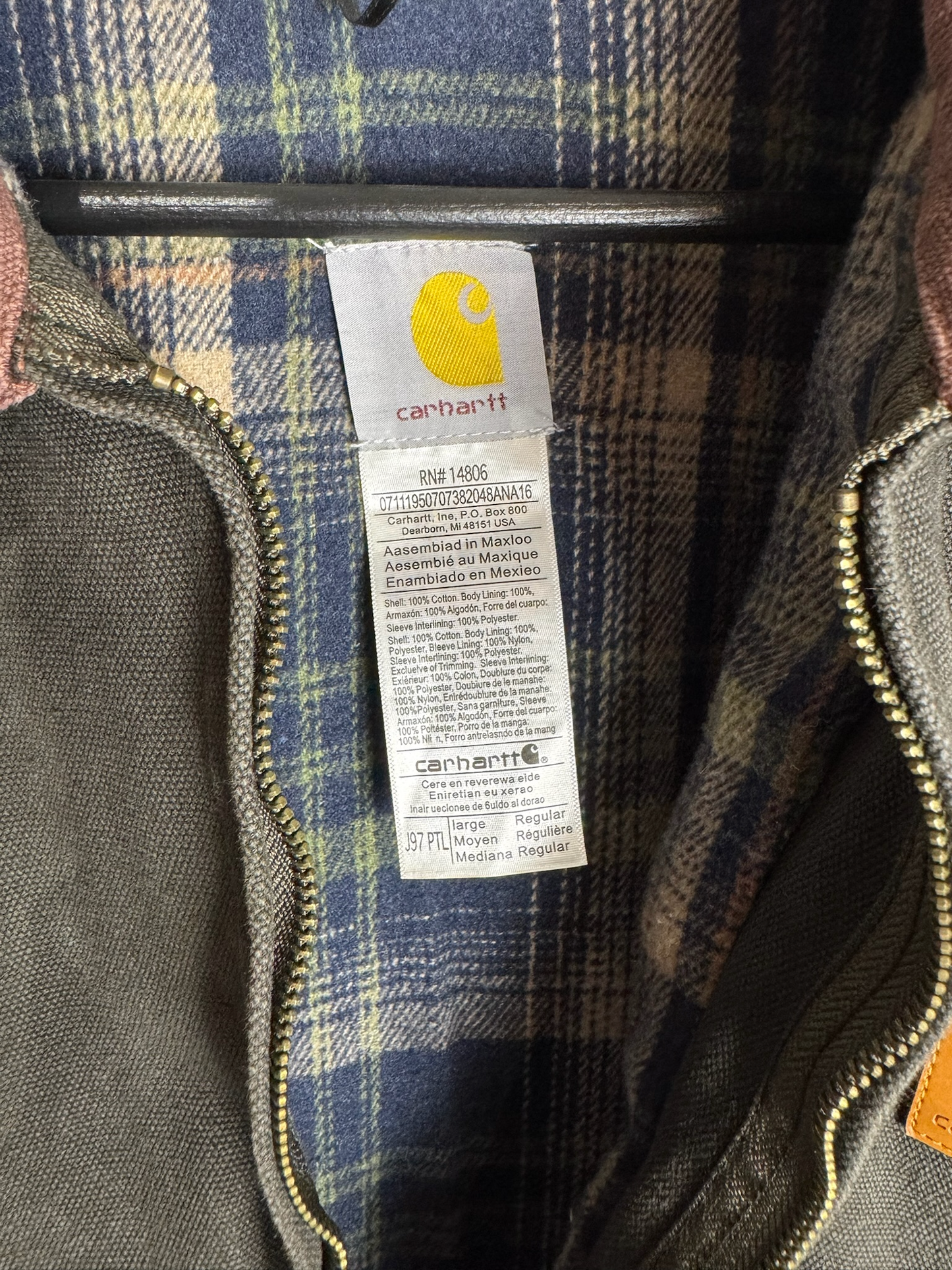 CARHARTT DETROIT J97 "PTL" WORKWEAR JACKET  SZ: M