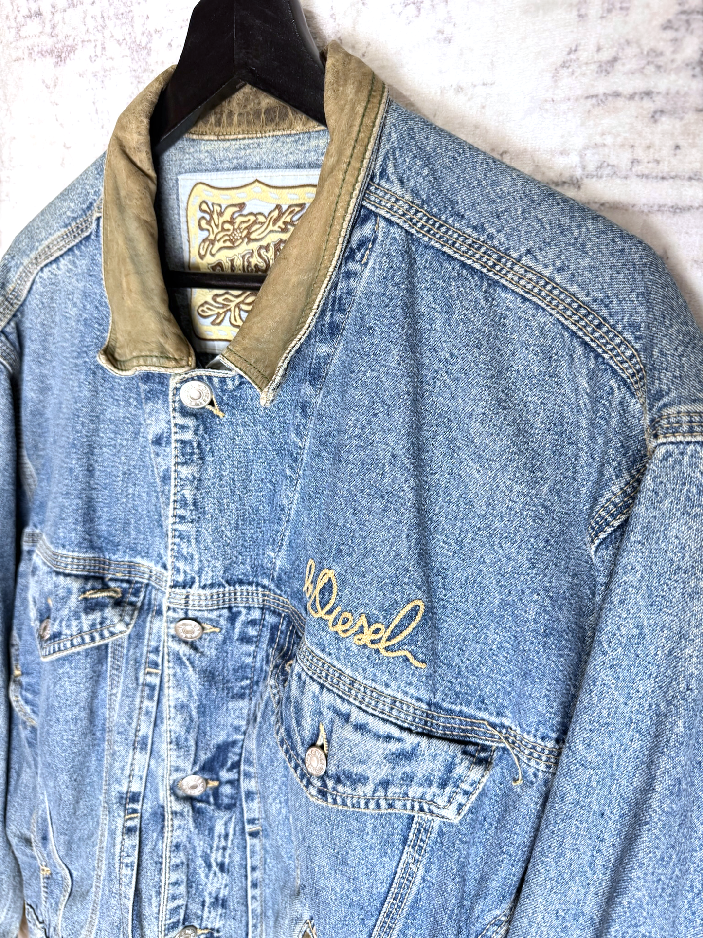 VINTAG 90s DIESEL "BASIC LINE/STARS SERIES" DENIM JACKET  SZ: M