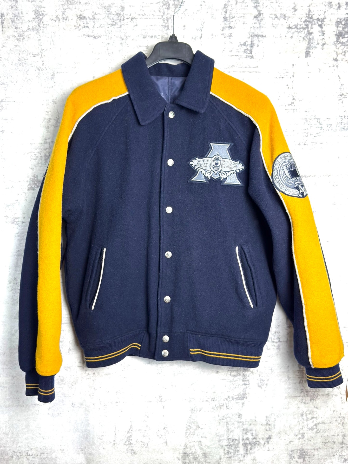 Y2K AVIREX ACADEMY "REVERSIBLE" JACKET SZ: S = L