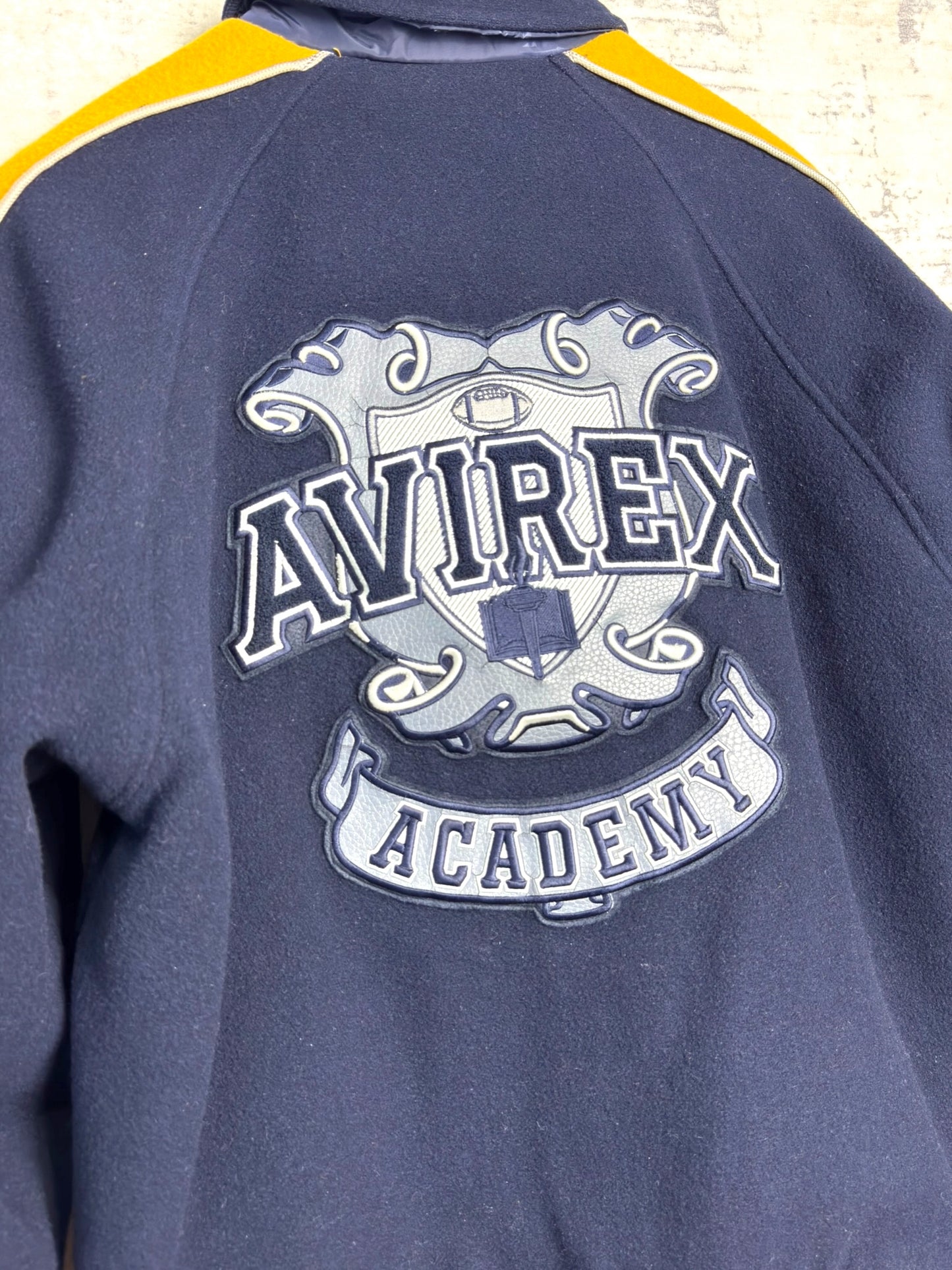Y2K AVIREX ACADEMY "REVERSIBLE" JACKET SZ: S = L
