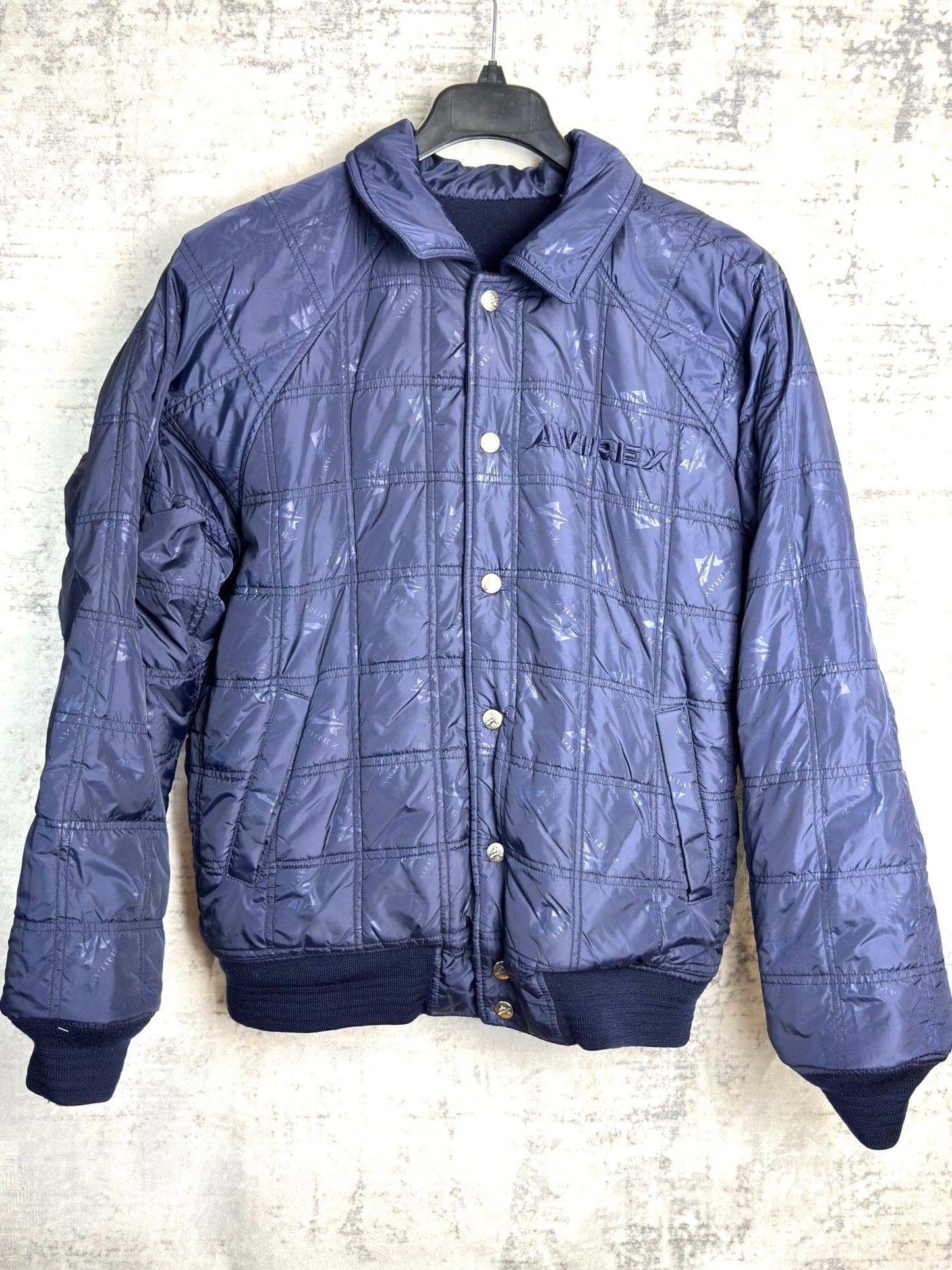 Y2K AVIREX ACADEMY "REVERSIBLE" JACKET SZ: S = L