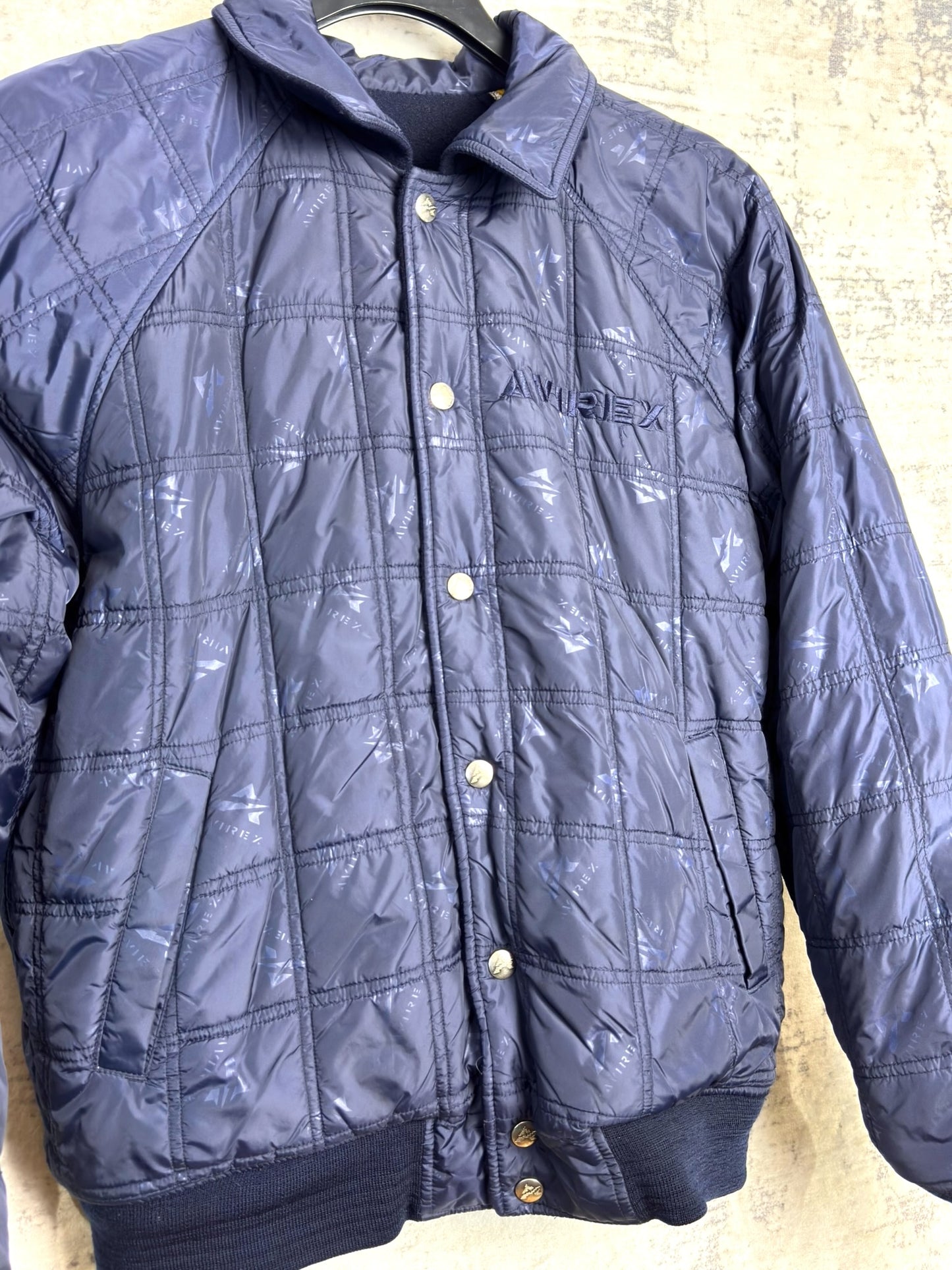 Y2K AVIREX ACADEMY "REVERSIBLE" JACKET SZ: S = L