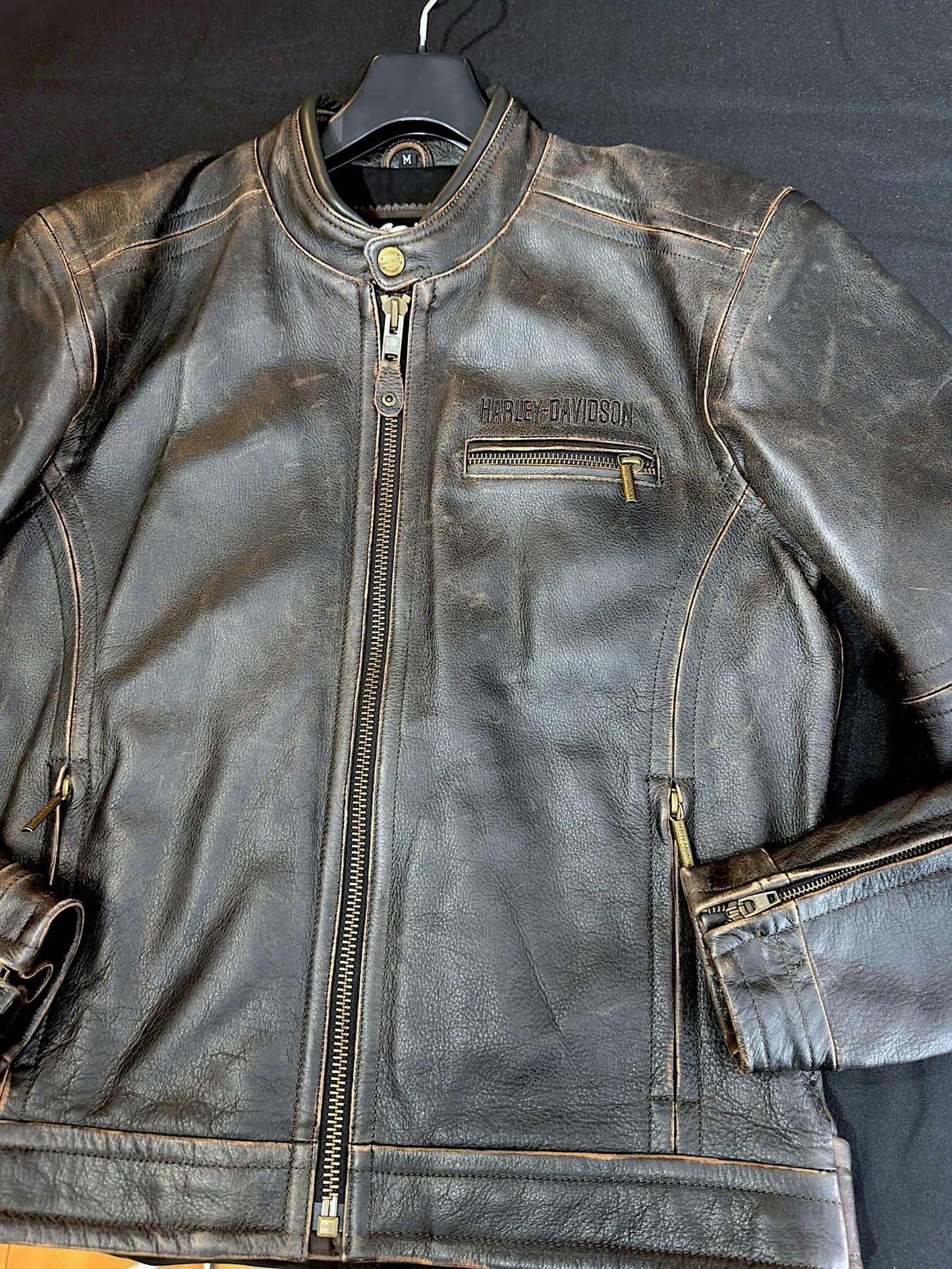 HARLEY DAVIDSON MOTORCYCLE BIKER JACKET SZ: M
