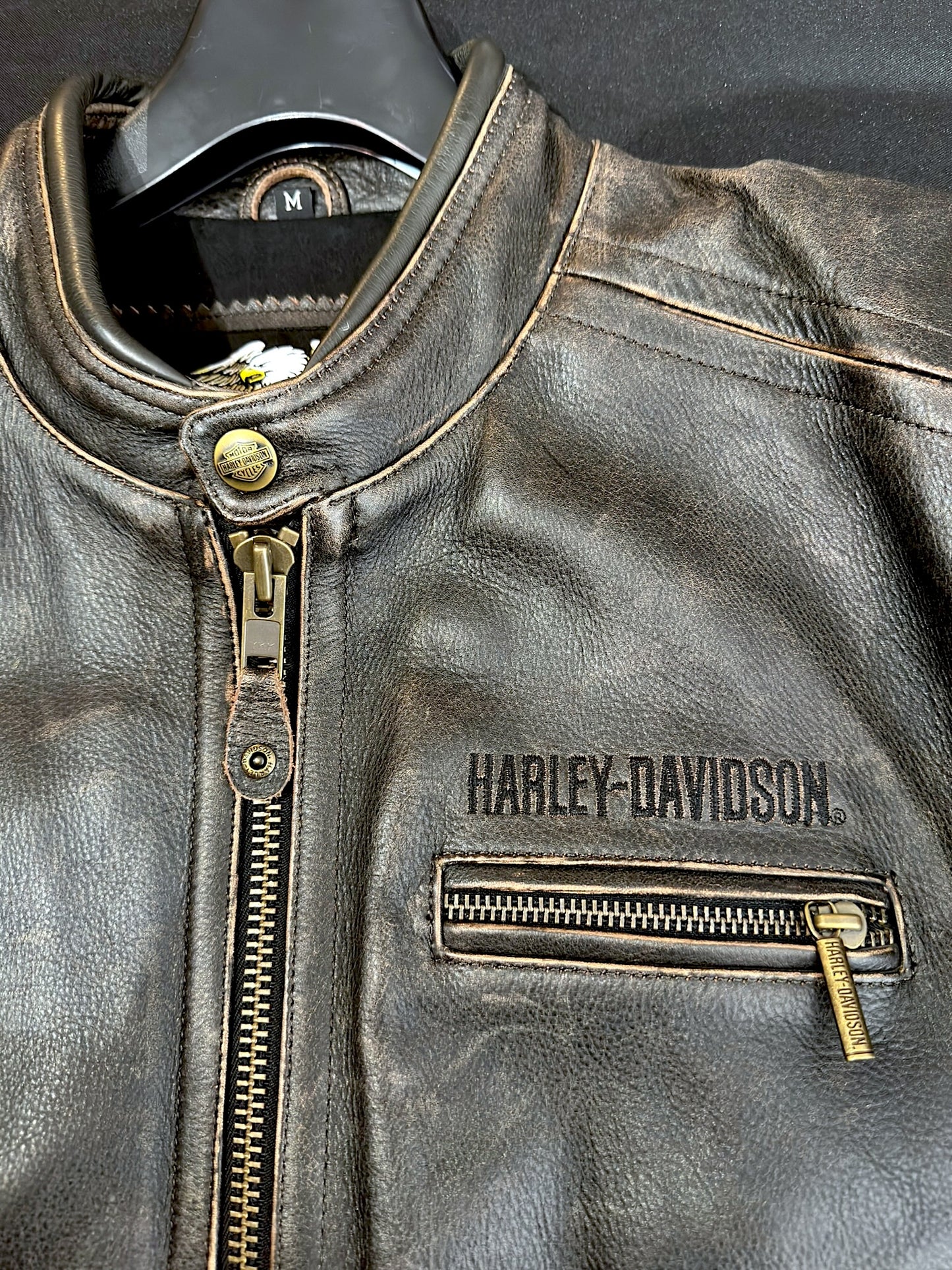 HARLEY DAVIDSON MOTORCYCLE BIKER JACKET SZ: M