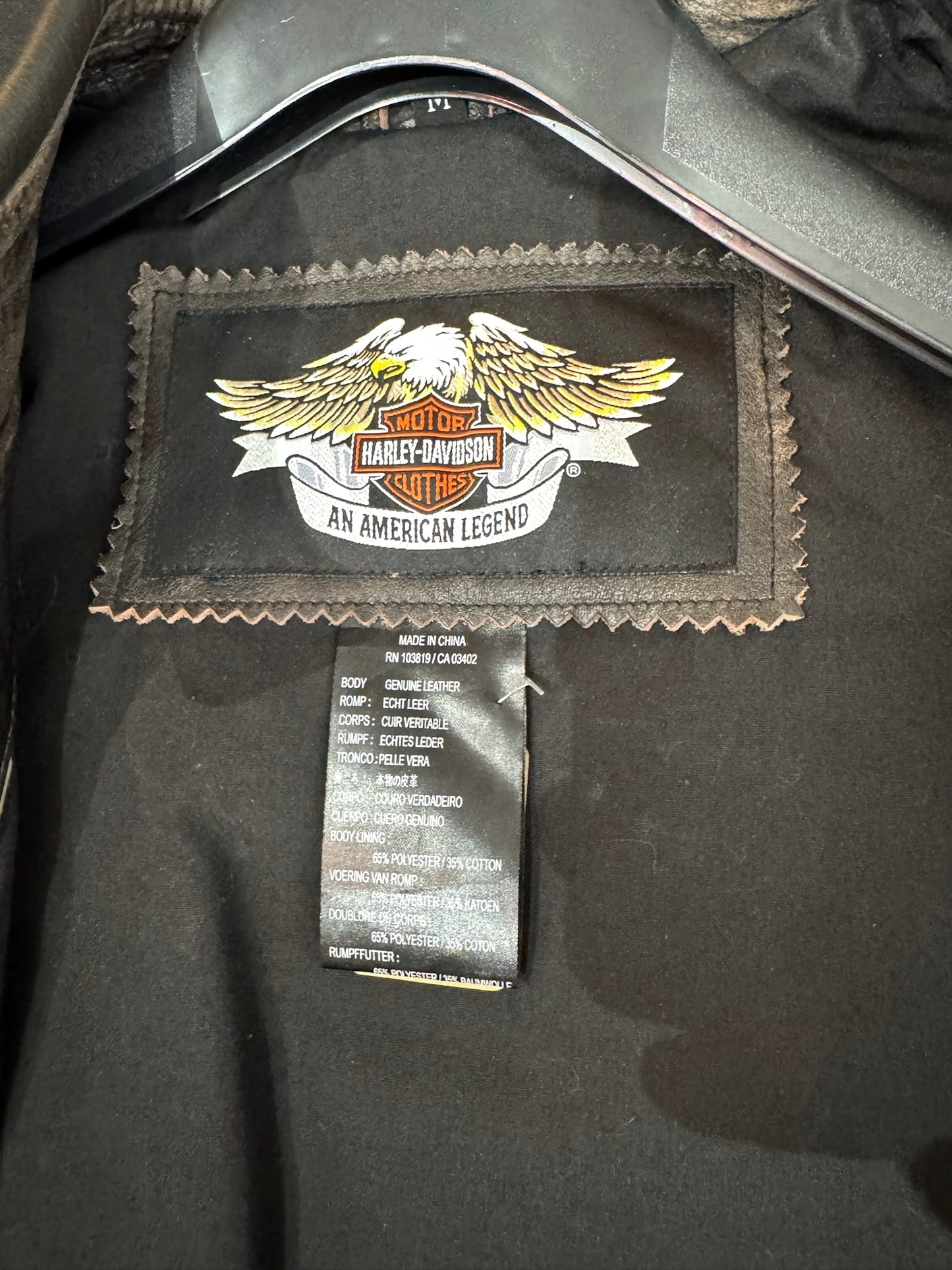 HARLEY DAVIDSON MOTORCYCLE BIKER JACKET SZ: M