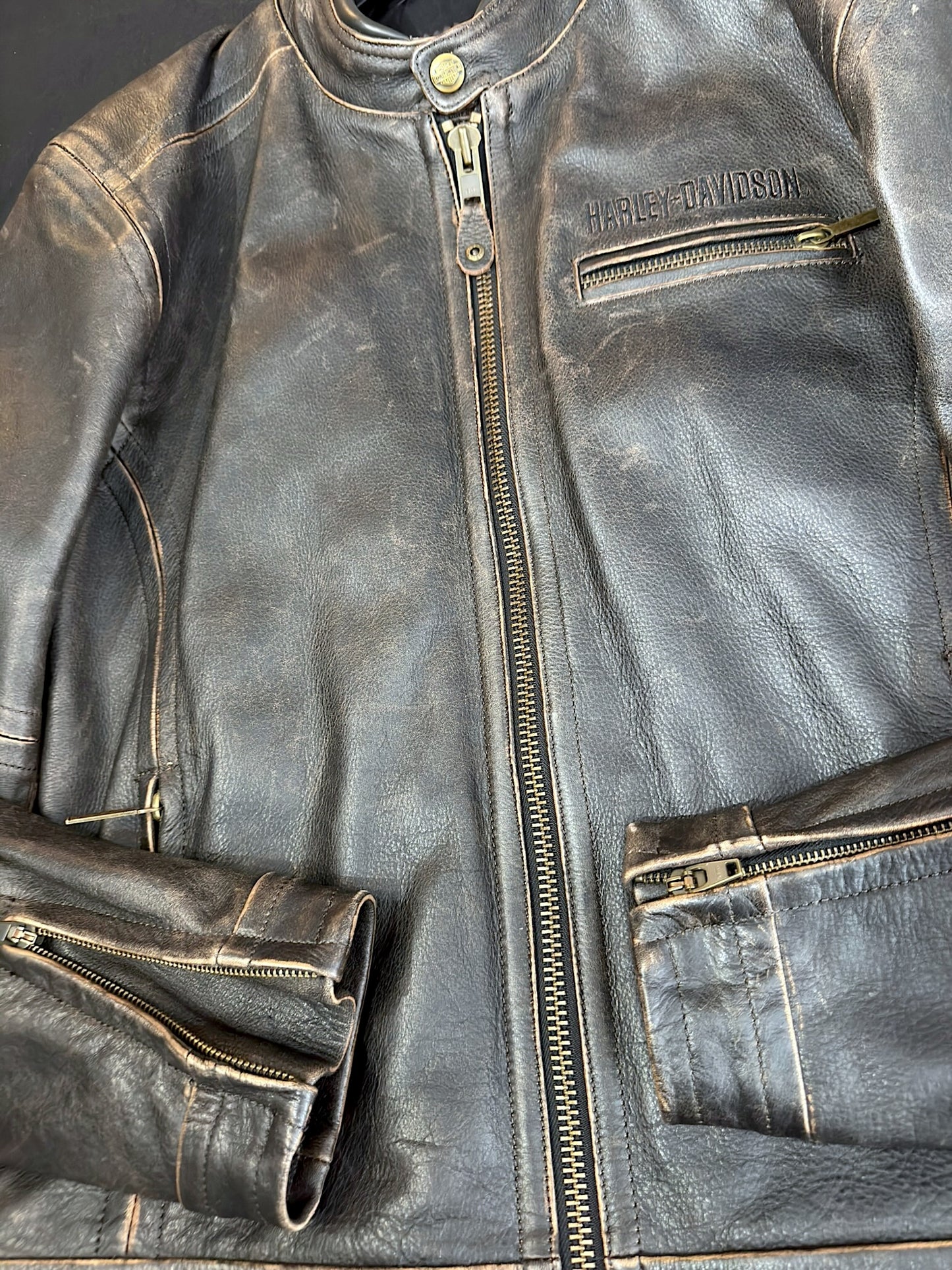 HARLEY DAVIDSON MOTORCYCLE BIKER JACKET SZ: M