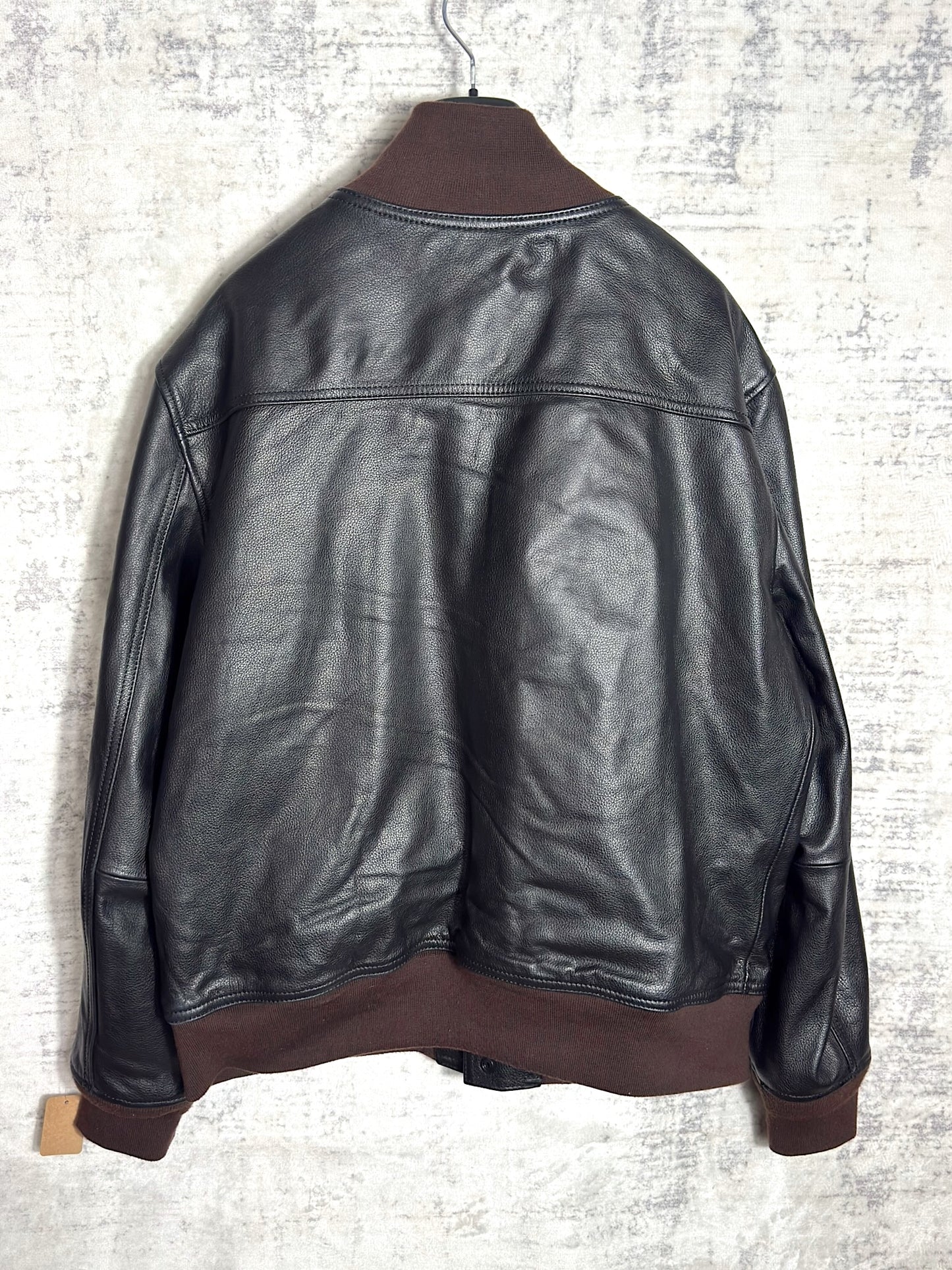 USS TAF TYPE A-1 LEATHER FLIGHT JACKET  SZ: XL