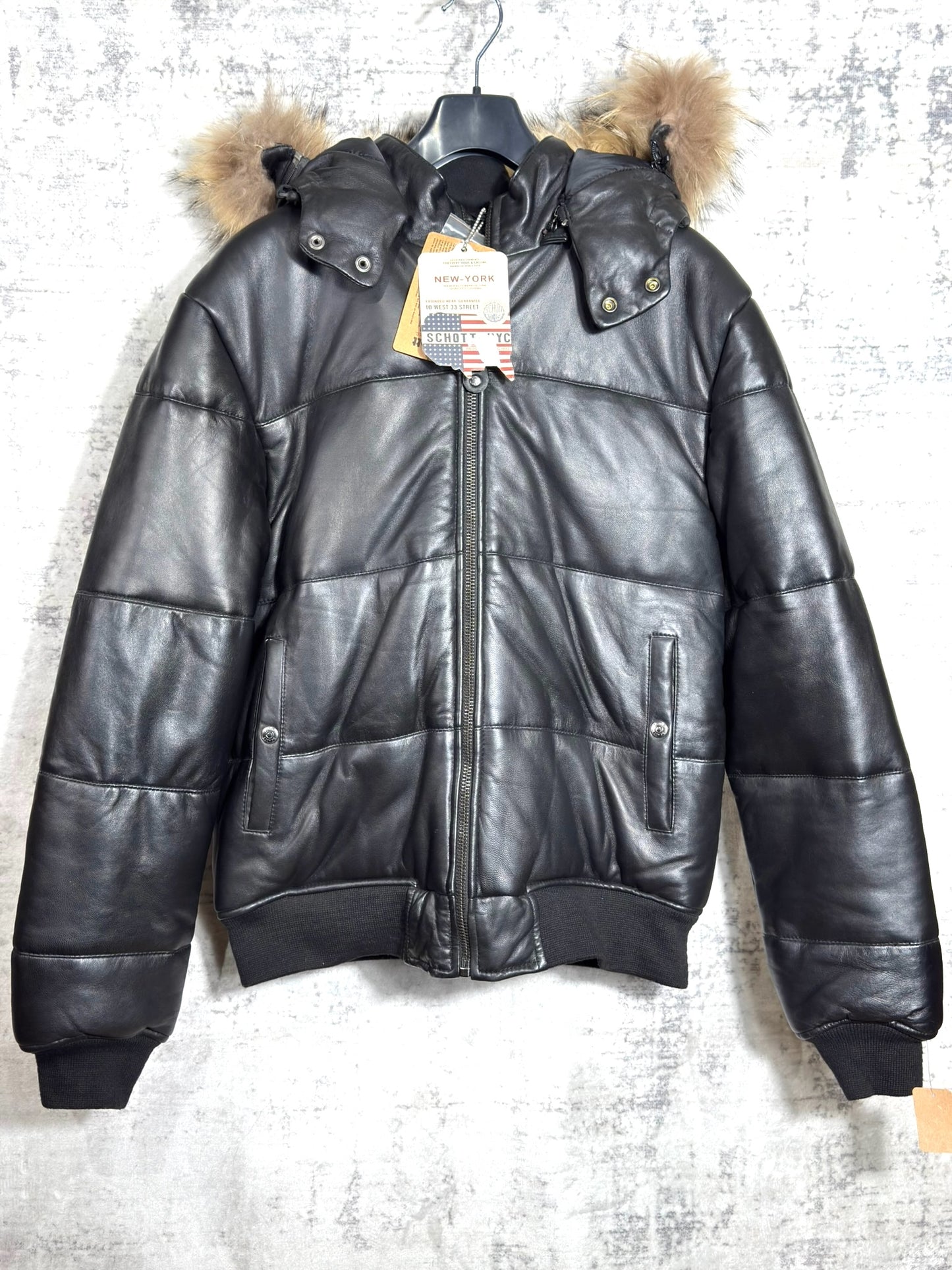 SCHOTT N.Y.C "LC 950" LEATHER GOOSE JACKET  SZ: L (NEW WITH TAG)