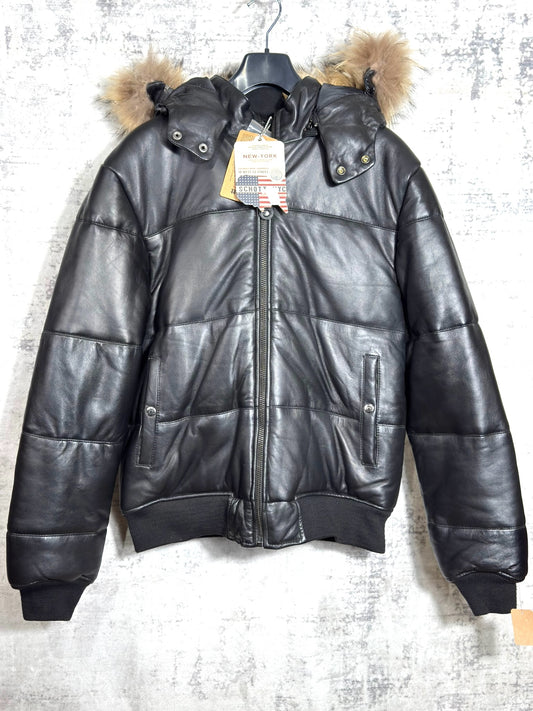 SCHOTT N.Y.C "LC 950" LEATHER GOOSE JACKET  SZ: L (NEW WITH TAG)