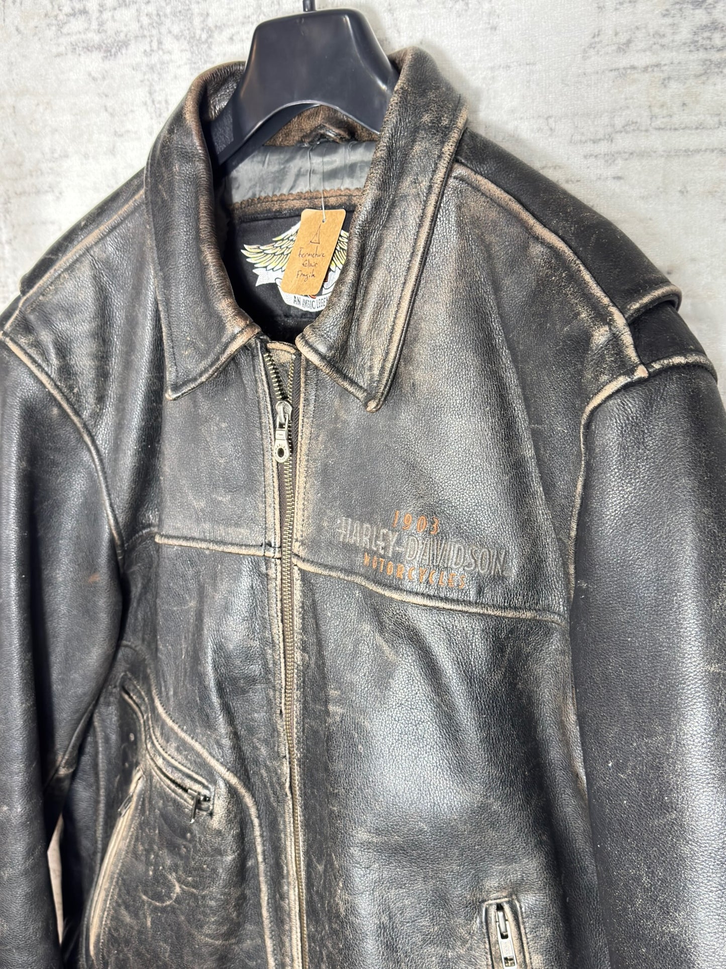 HARLEY DAVIDSON MOTORCYCLE BIKER JACKET SZ: L