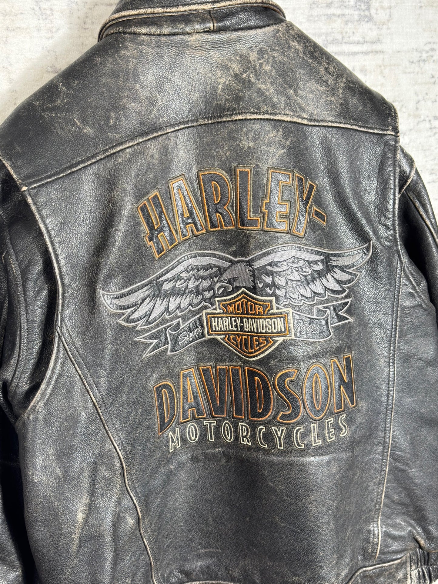 HARLEY DAVIDSON MOTORCYCLE BIKER JACKET SZ: L