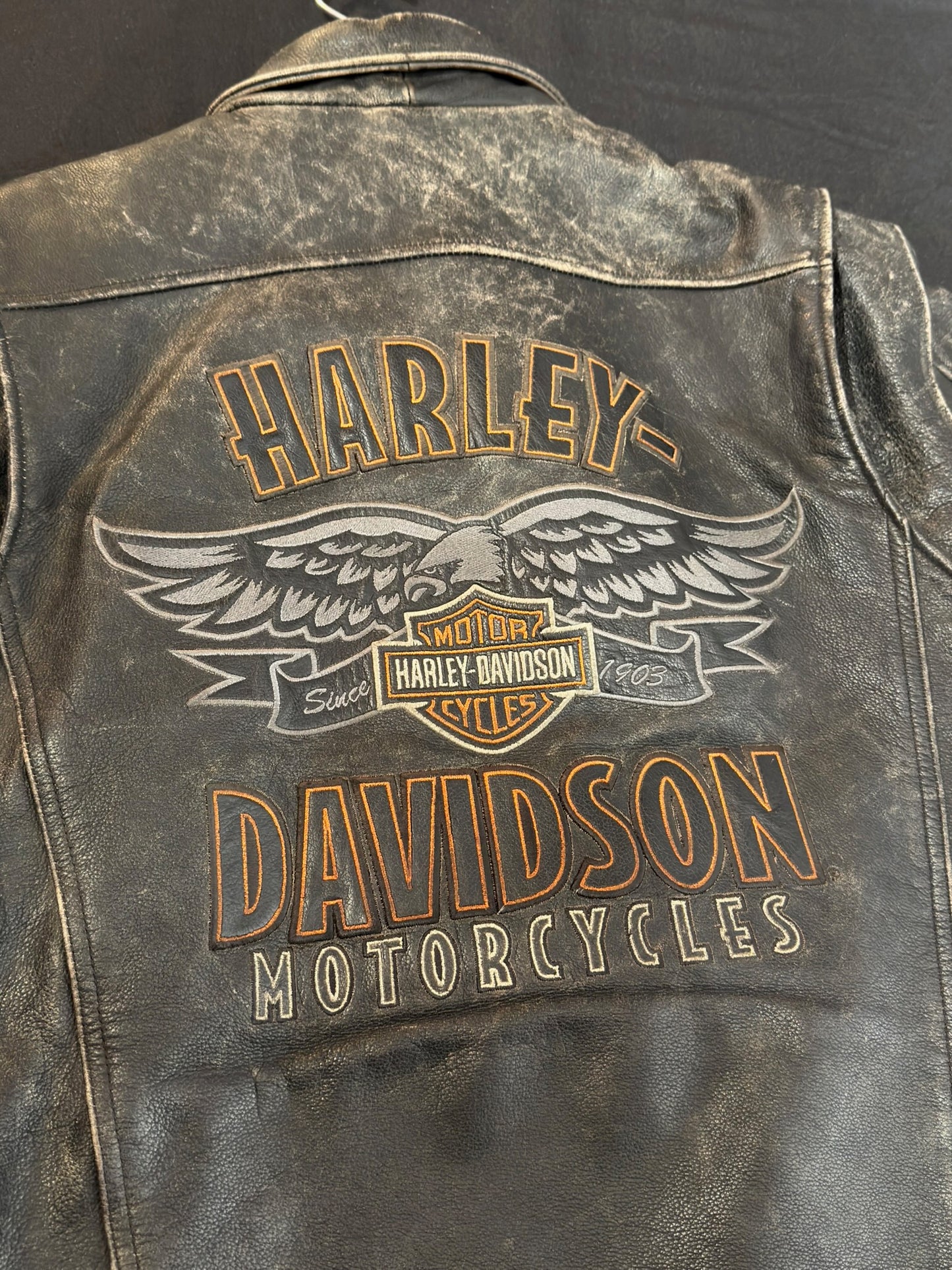 HARLEY DAVIDSON MOTORCYCLE BIKER JACKET SZ: L