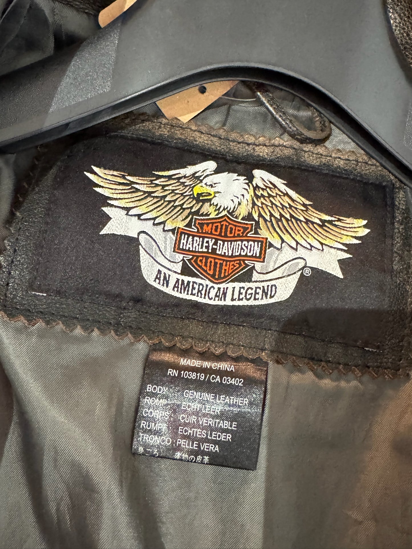 HARLEY DAVIDSON MOTORCYCLE BIKER JACKET SZ: L