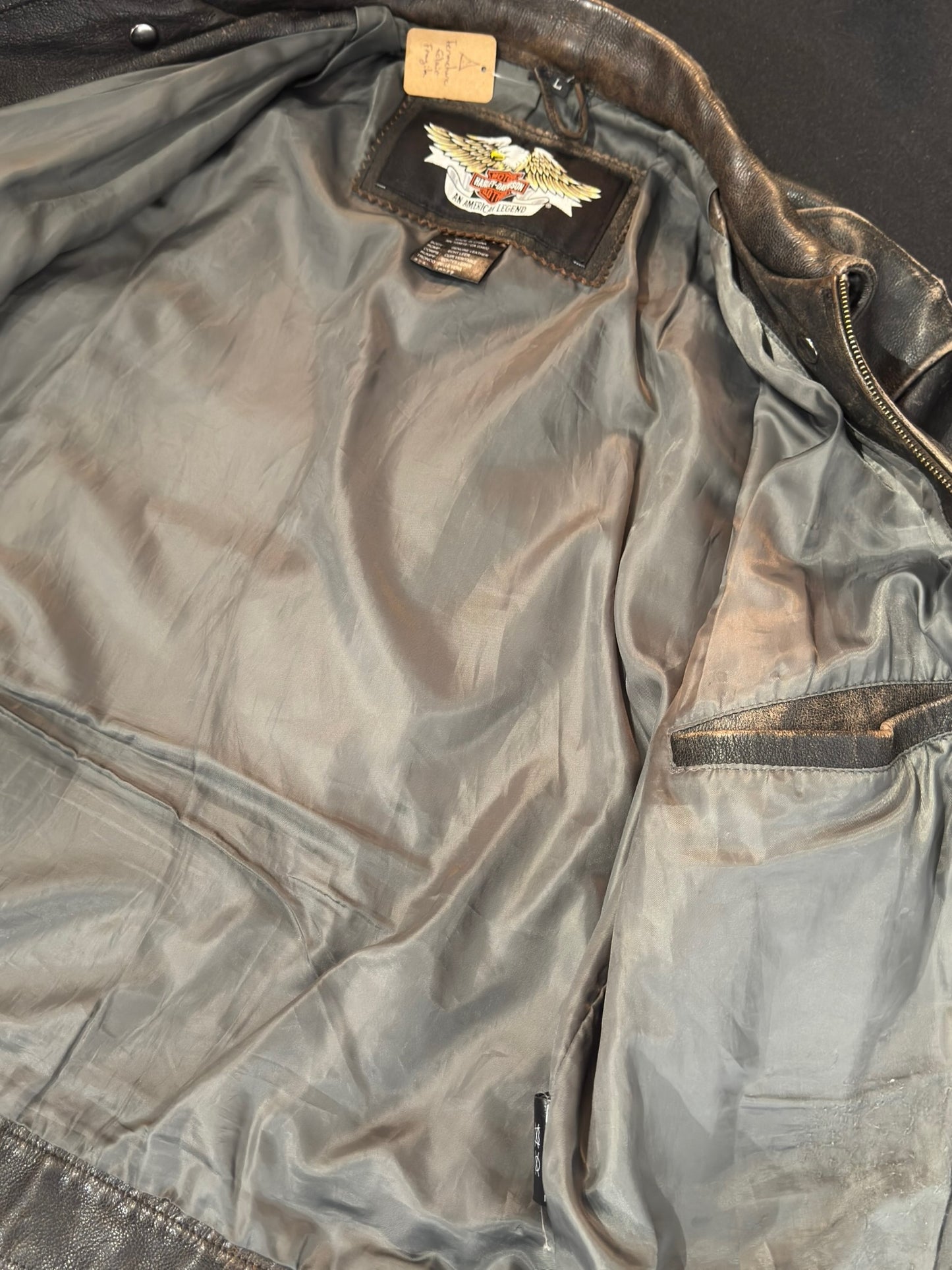 HARLEY DAVIDSON MOTORCYCLE BIKER JACKET SZ: L