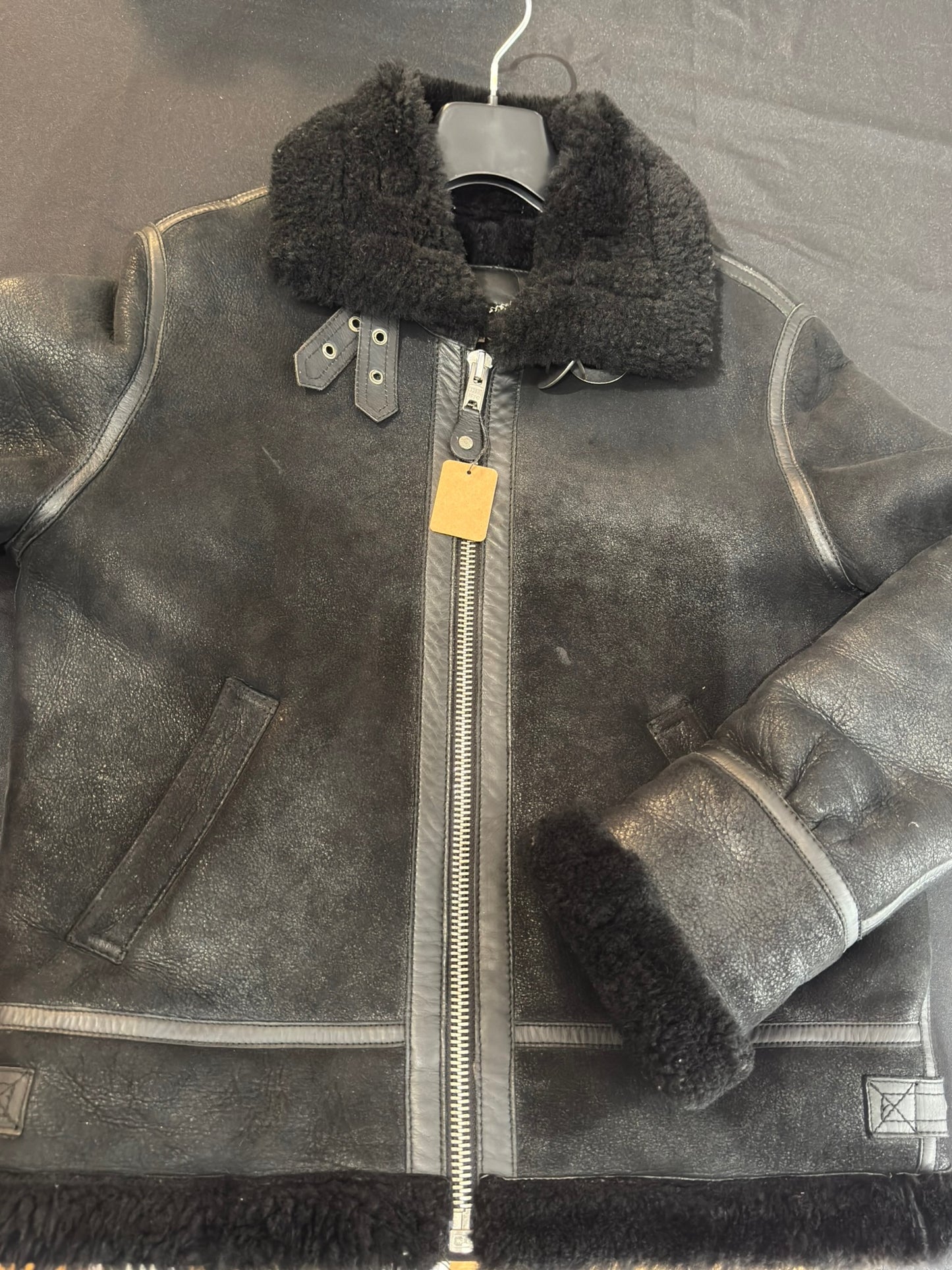 SCHOTT BOMBARDIER (LCW-1257) SHEARLING SHEEPSKIN JACKET  XL