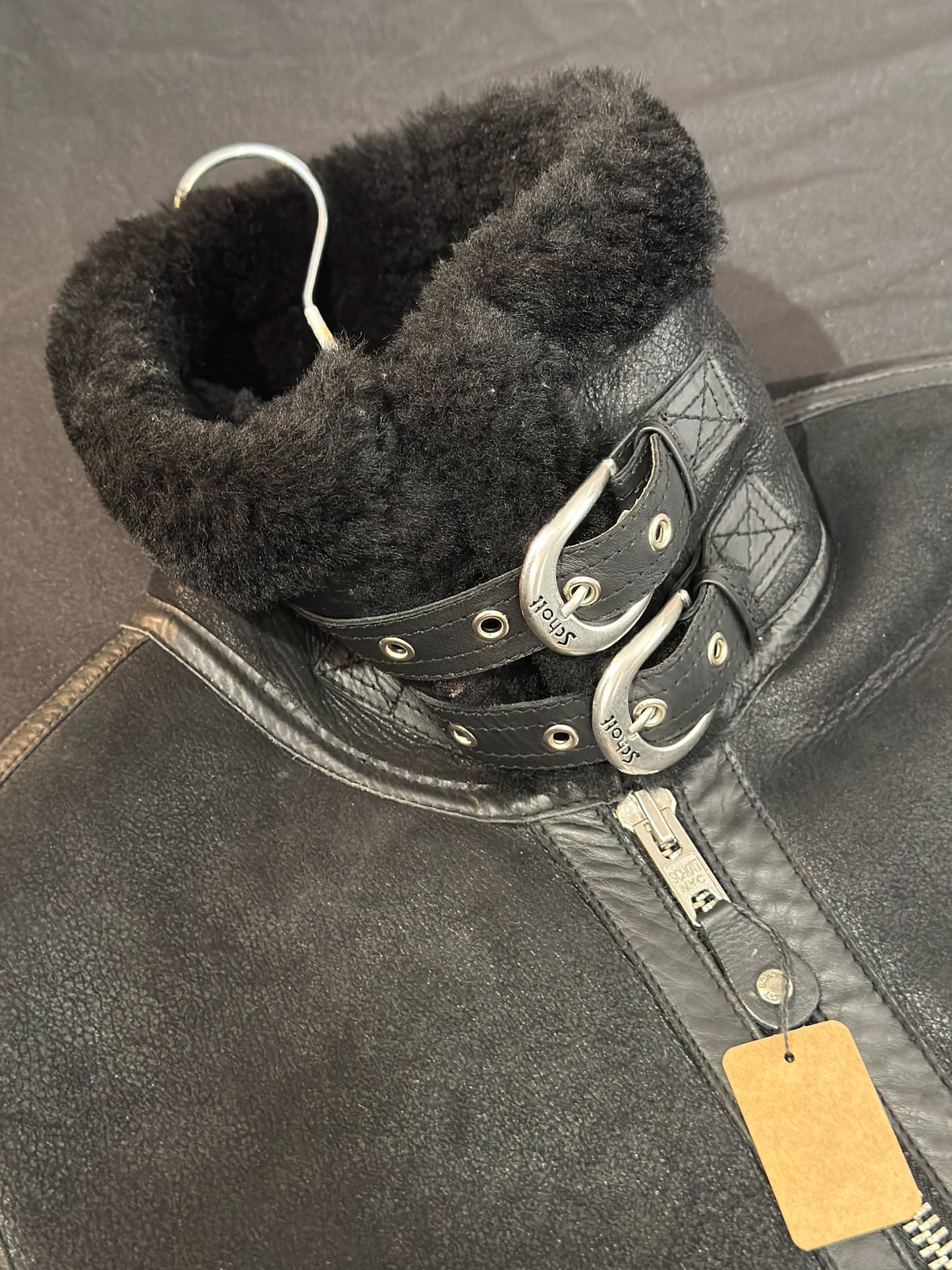 SCHOTT BOMBARDIER (LCW-1257) SHEARLING SHEEPSKIN JACKET  XL