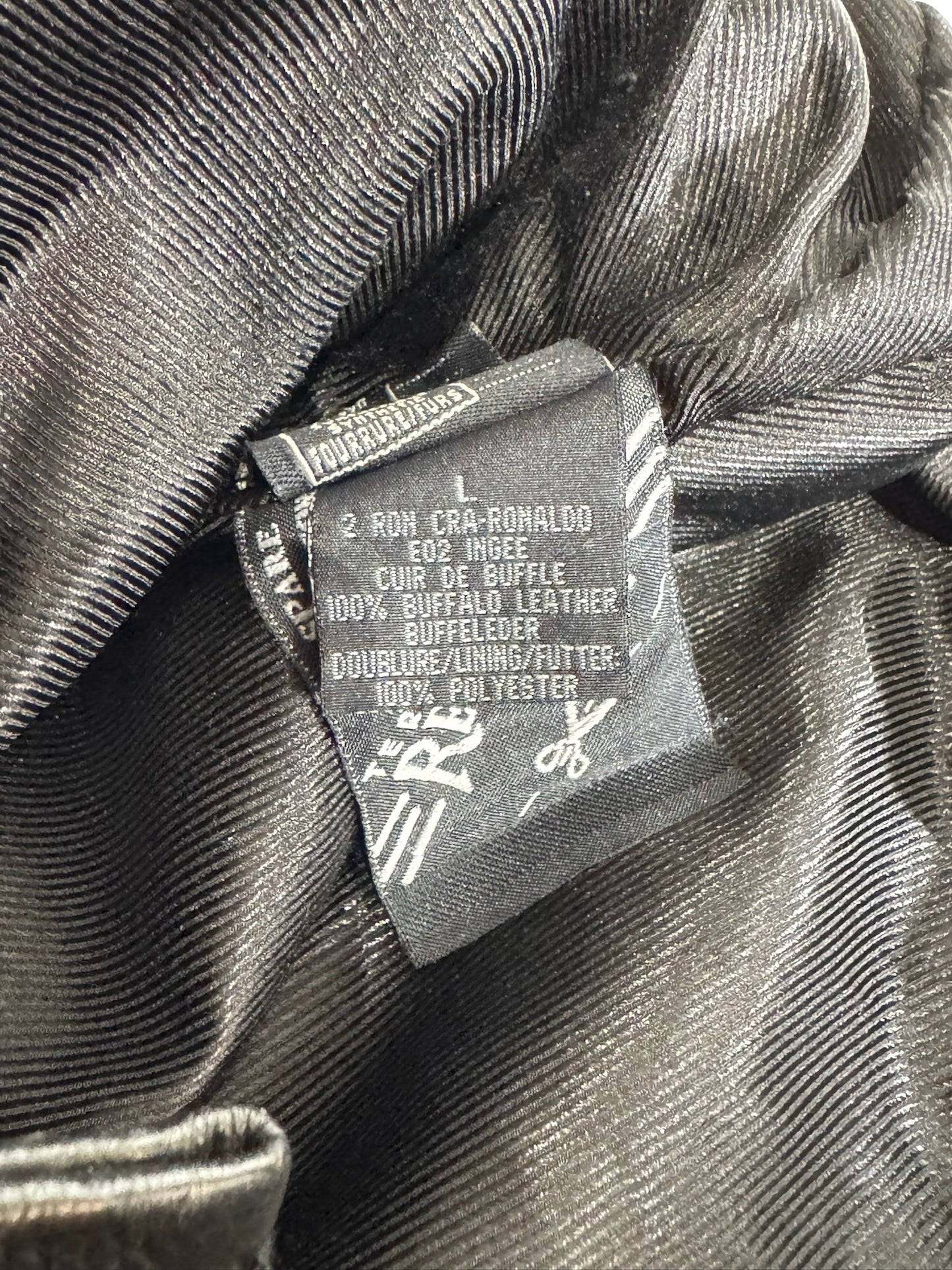 REDSKINS "CITY WEAR" LEATHER COAT JACKET  SZ: L