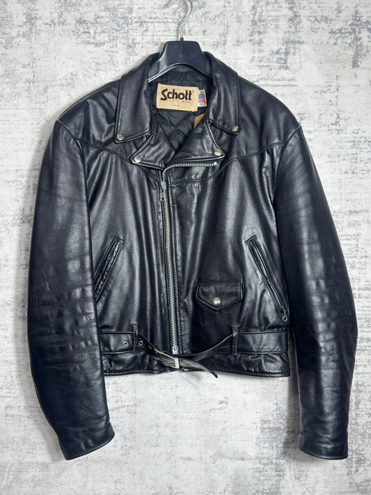 VINTAGE 80s SCHOTT N.Y.C 516 PERFECTO JACKET  SZ: 42