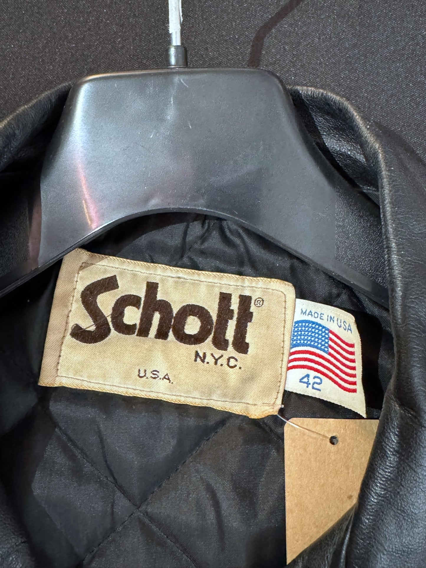 VINTAGE 80s SCHOTT N.Y.C 516 PERFECTO JACKET  SZ: 42