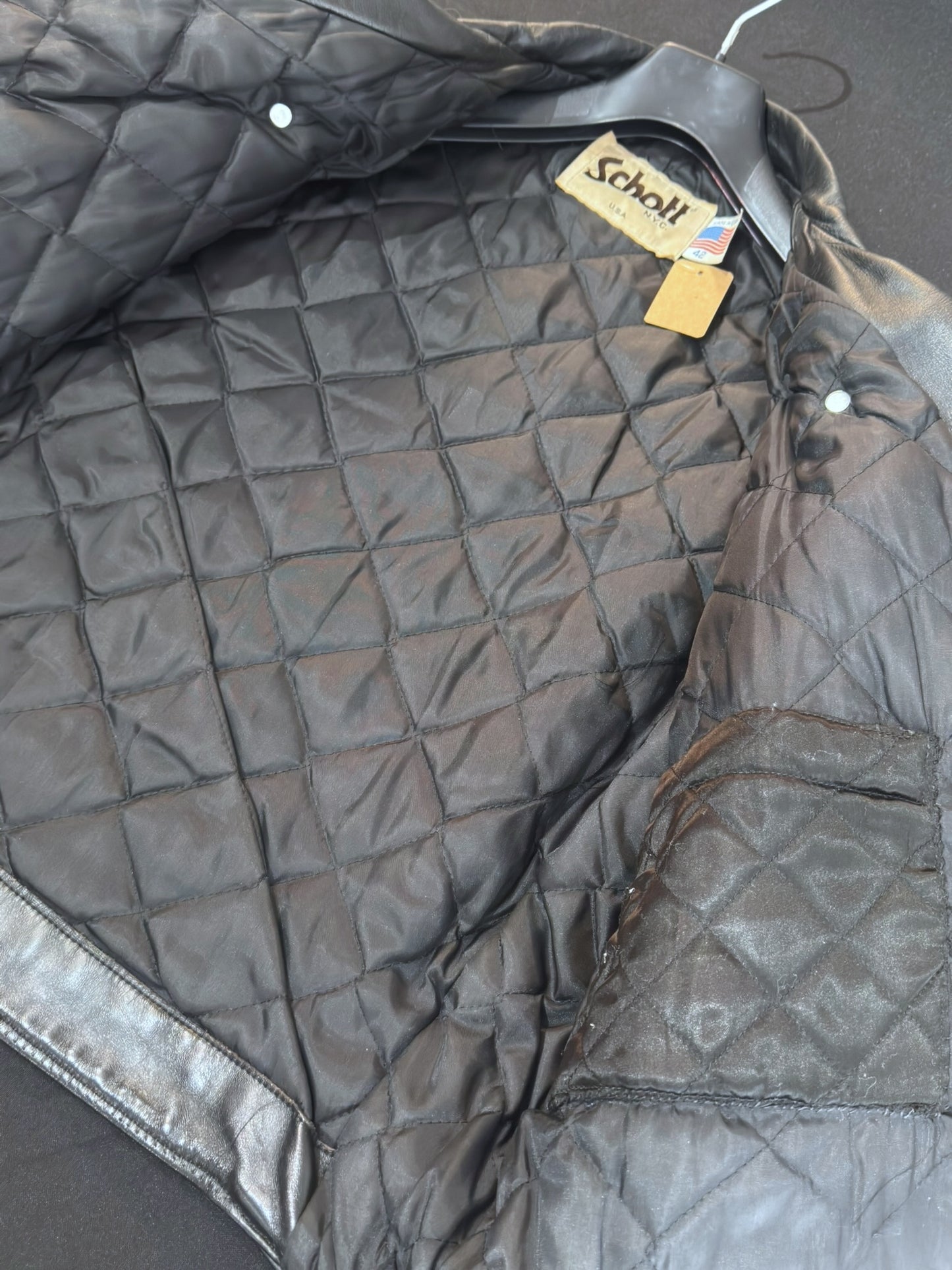 VINTAGE 80s SCHOTT N.Y.C 516 PERFECTO JACKET  SZ: 42