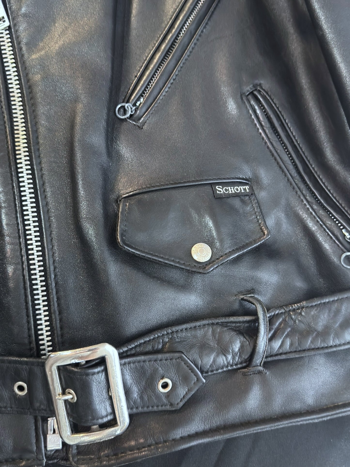 VINTAGE 80s SCHOTT N.Y.C 618 PERFECTO JACKET  SZ: 46