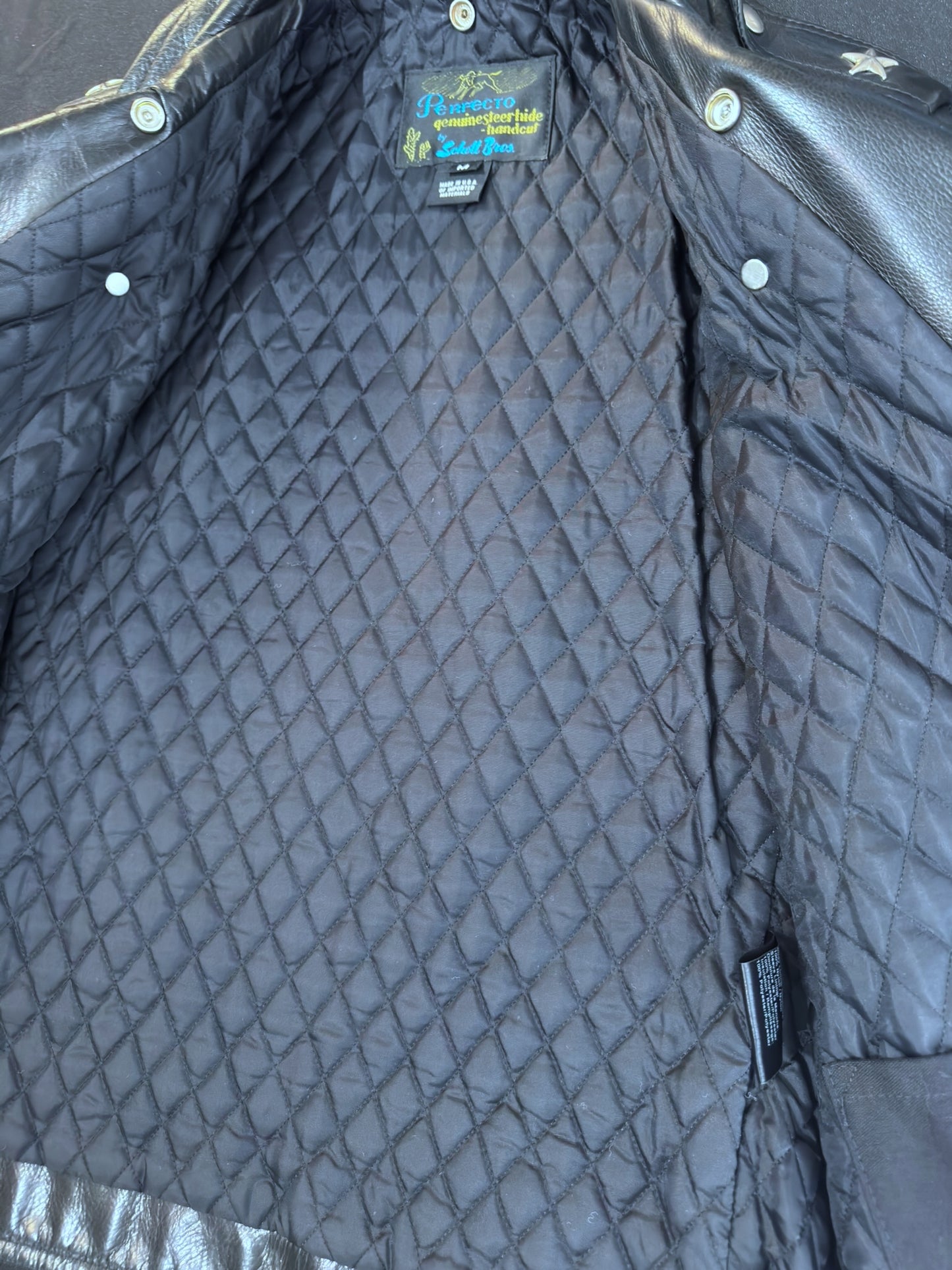 SCHOTT N.Y.C 519 "GENUINE STEERHIDE-HANDCUT" PERFECTO JACKET SZ: M
