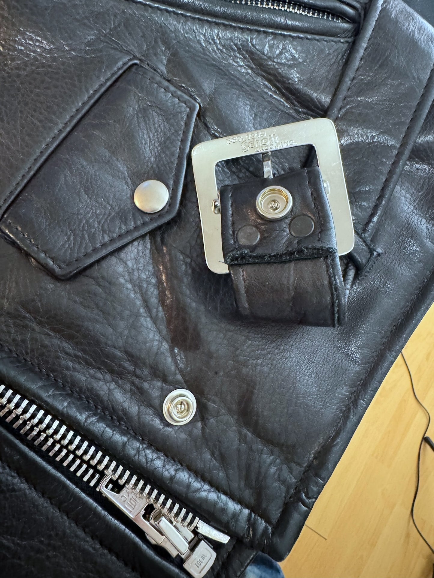 SCHOTT N.Y.C 519 "GENUINE STEERHIDE-HANDCUT" PERFECTO JACKET SZ: M
