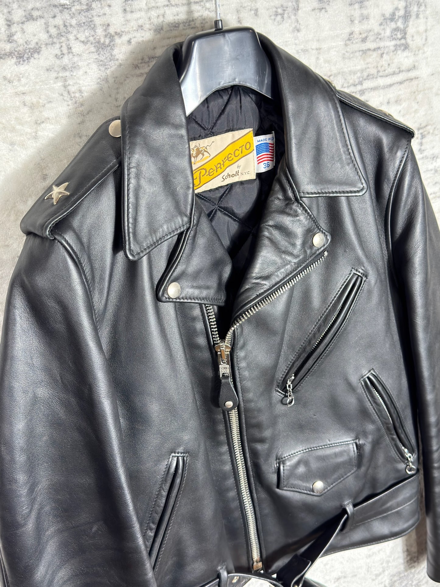 SCHOTT N.Y.C 613 "STARS" PERFECTO JACKET SZ: 36