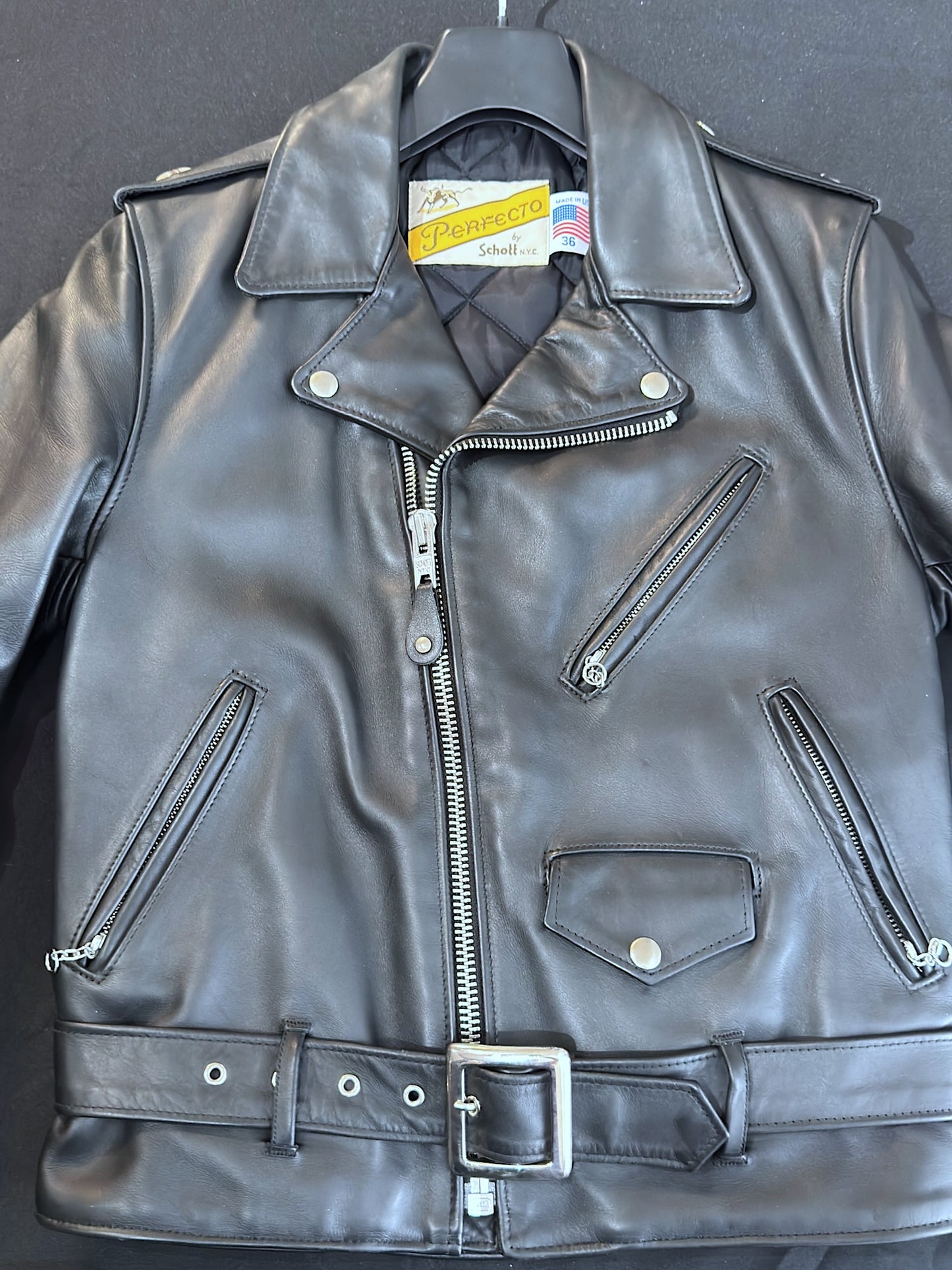 SCHOTT N.Y.C 613 "STARS" PERFECTO JACKET SZ: 36
