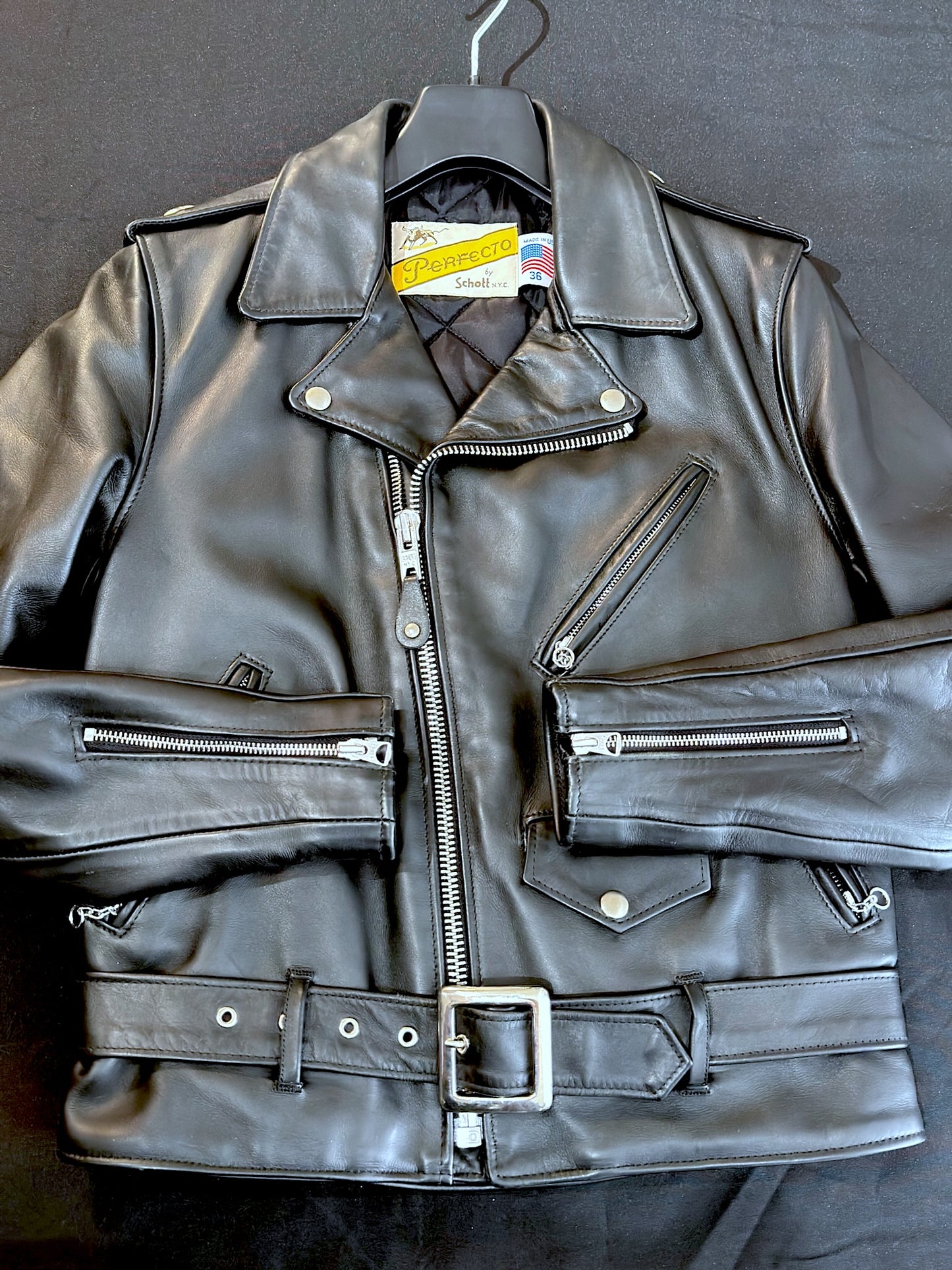 SCHOTT N.Y.C 613 "STARS" PERFECTO JACKET SZ: 36