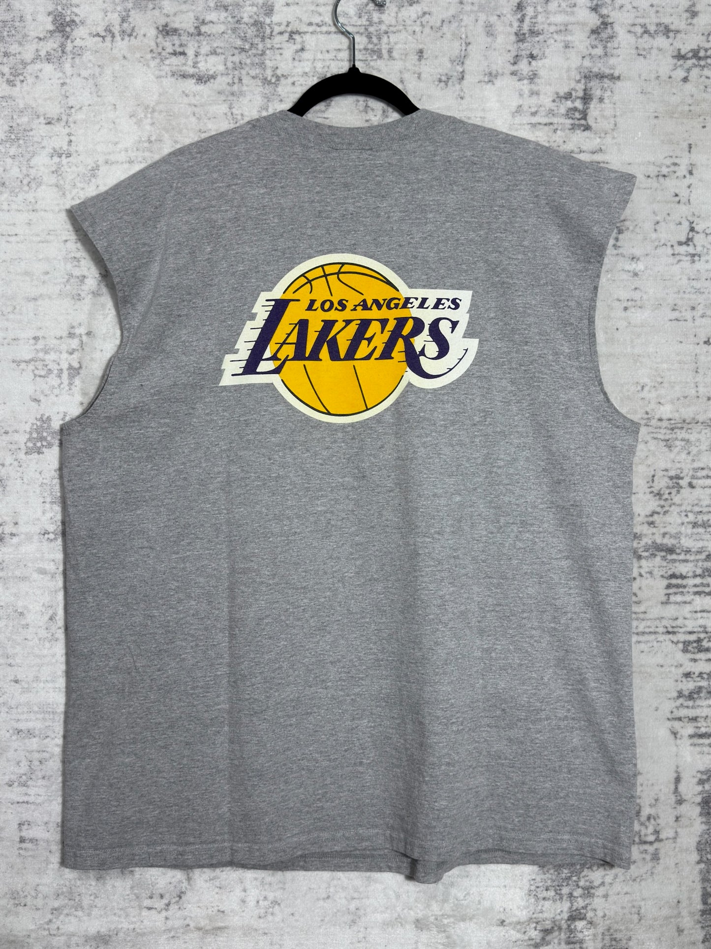 VINTAGE 90s NIKE LOS ANGELES LAKERS "K. BRYANT" T-SHIRT SLEEVELESS SZ: XL