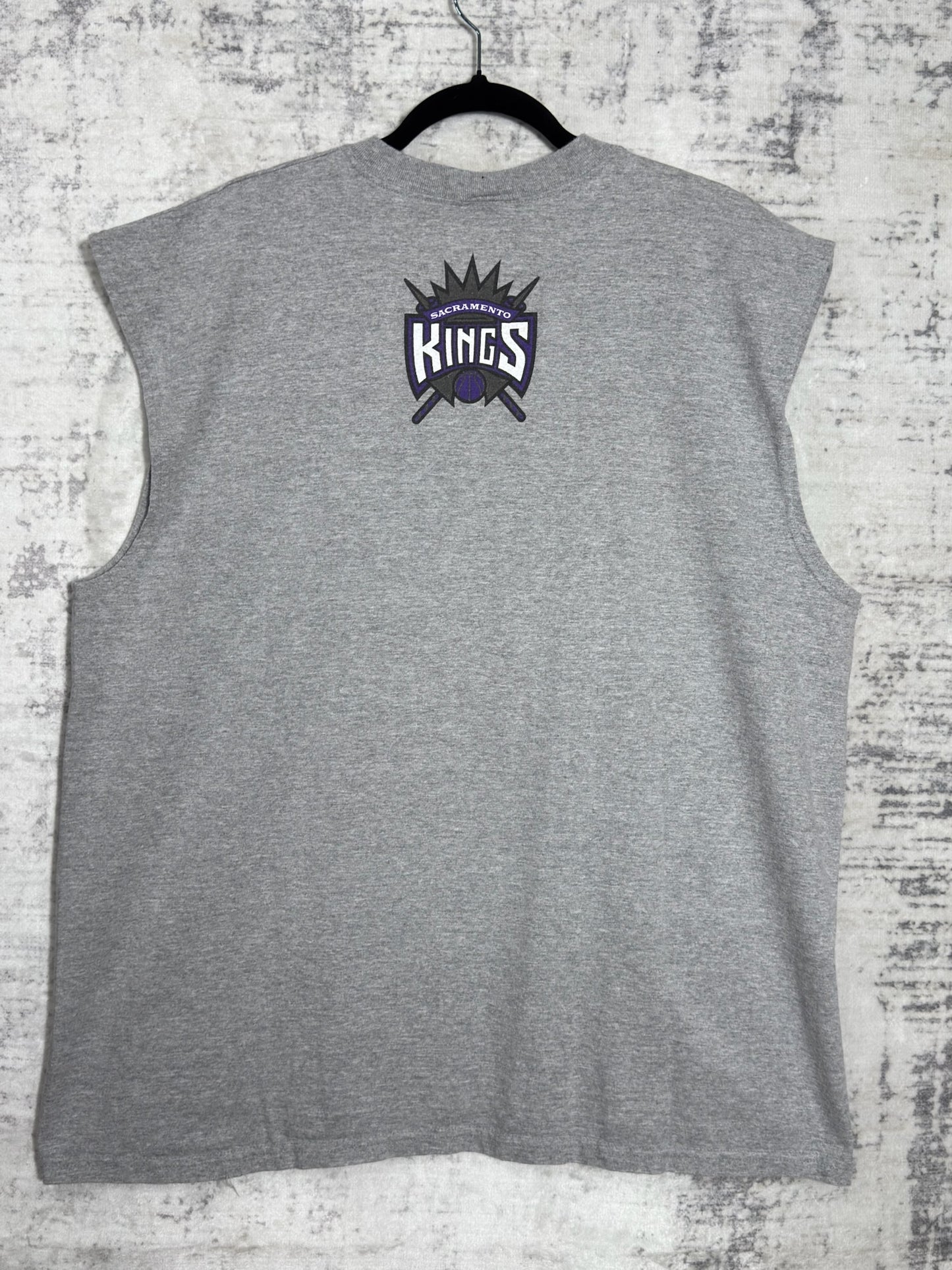 VINTAGE 90s NIKE SACRAMENTO KINGS T-SHIRT SLEEVELESS SZ: XL