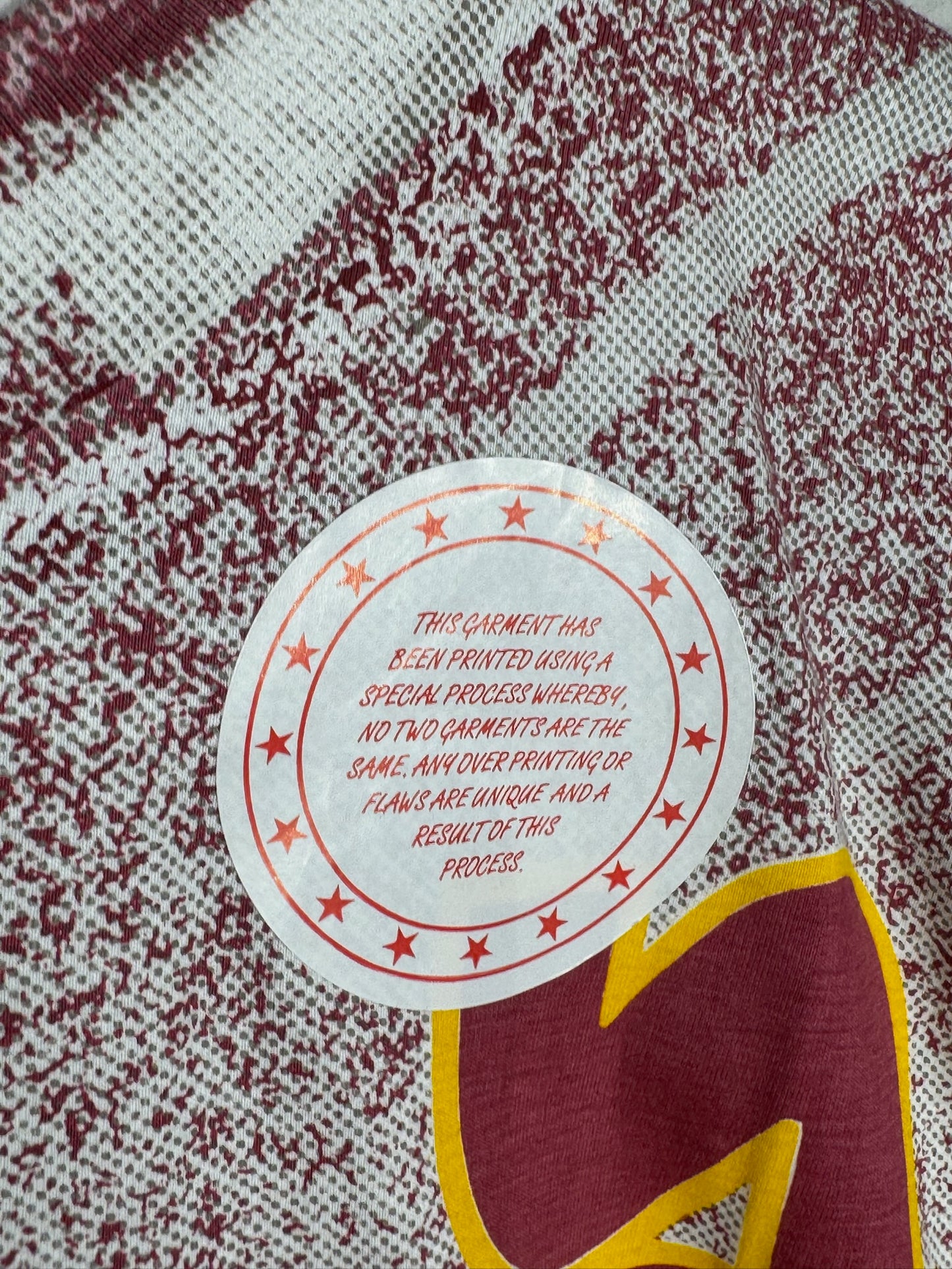 "DS" VINTAGE 1993 WASHINGTON REDSKINS "ALL OVER PRINT" T-SHIRT SZ: XL