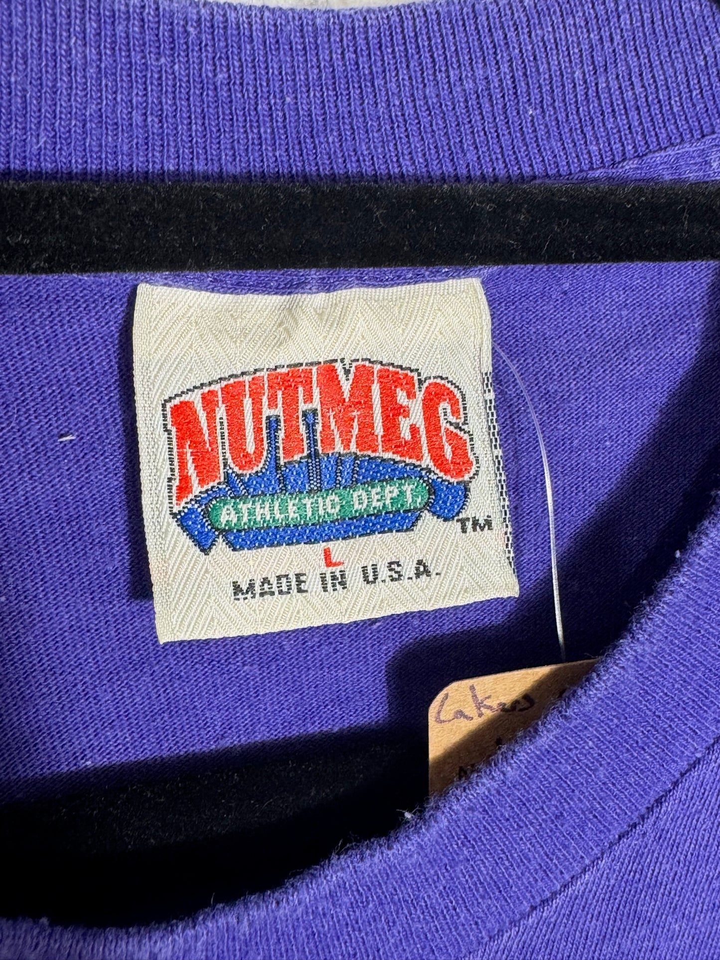 VINTAGE 90s LOS ANGELES LAKERS "MAGIC JOHNSON" NUTMEG T-SHIRT SZ: L