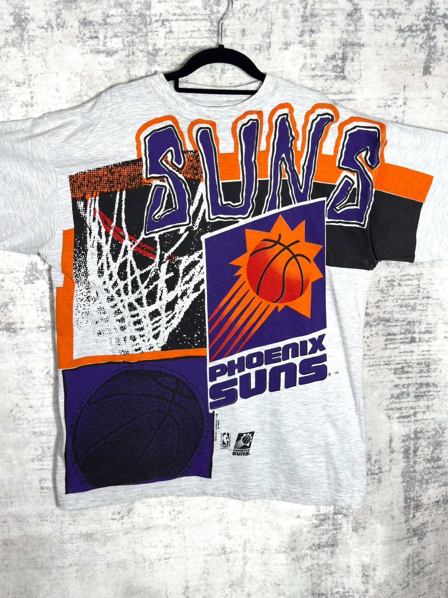 VINTAGE 90s PHOENIX SUNS "AOP" T-SHIRT SZ: L