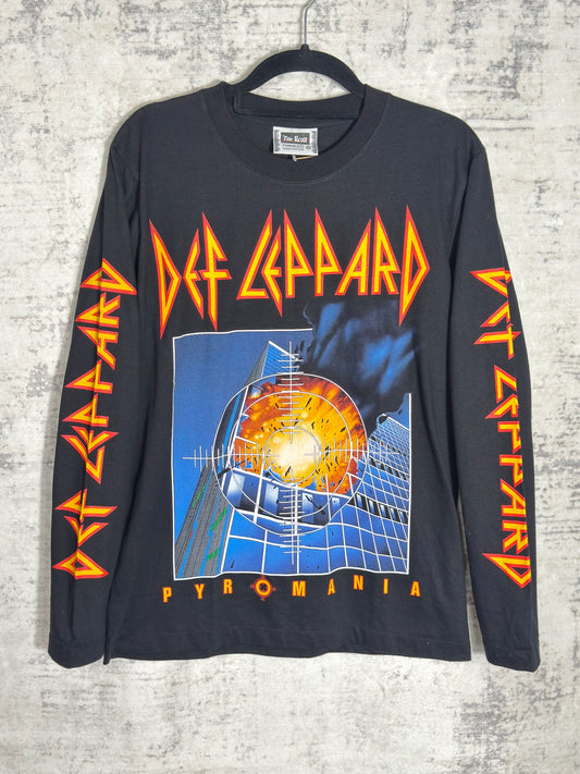 DEF LEPPARD "PYROMANIA" LONGSLEEVES T-SHIRT SZ: S