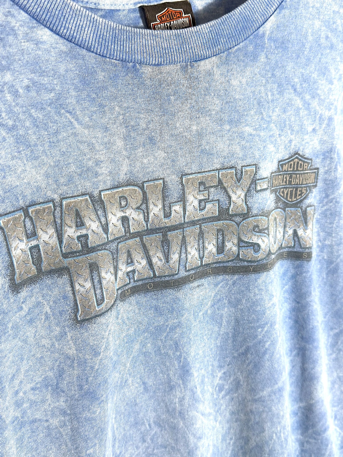 Y2k 2004 HARLEY DAVIDSON "ACID WASH" LONGSLEEVES T-SHIRT SZ: XL
