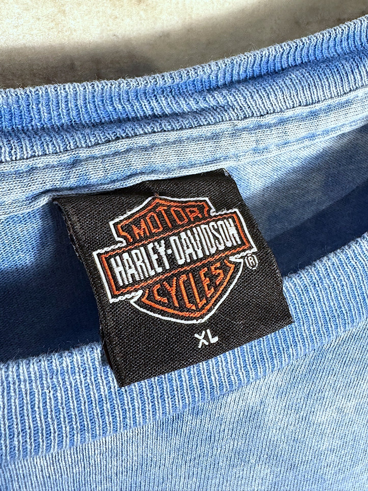 Y2k 2004 HARLEY DAVIDSON "ACID WASH" LONGSLEEVES T-SHIRT SZ: XL