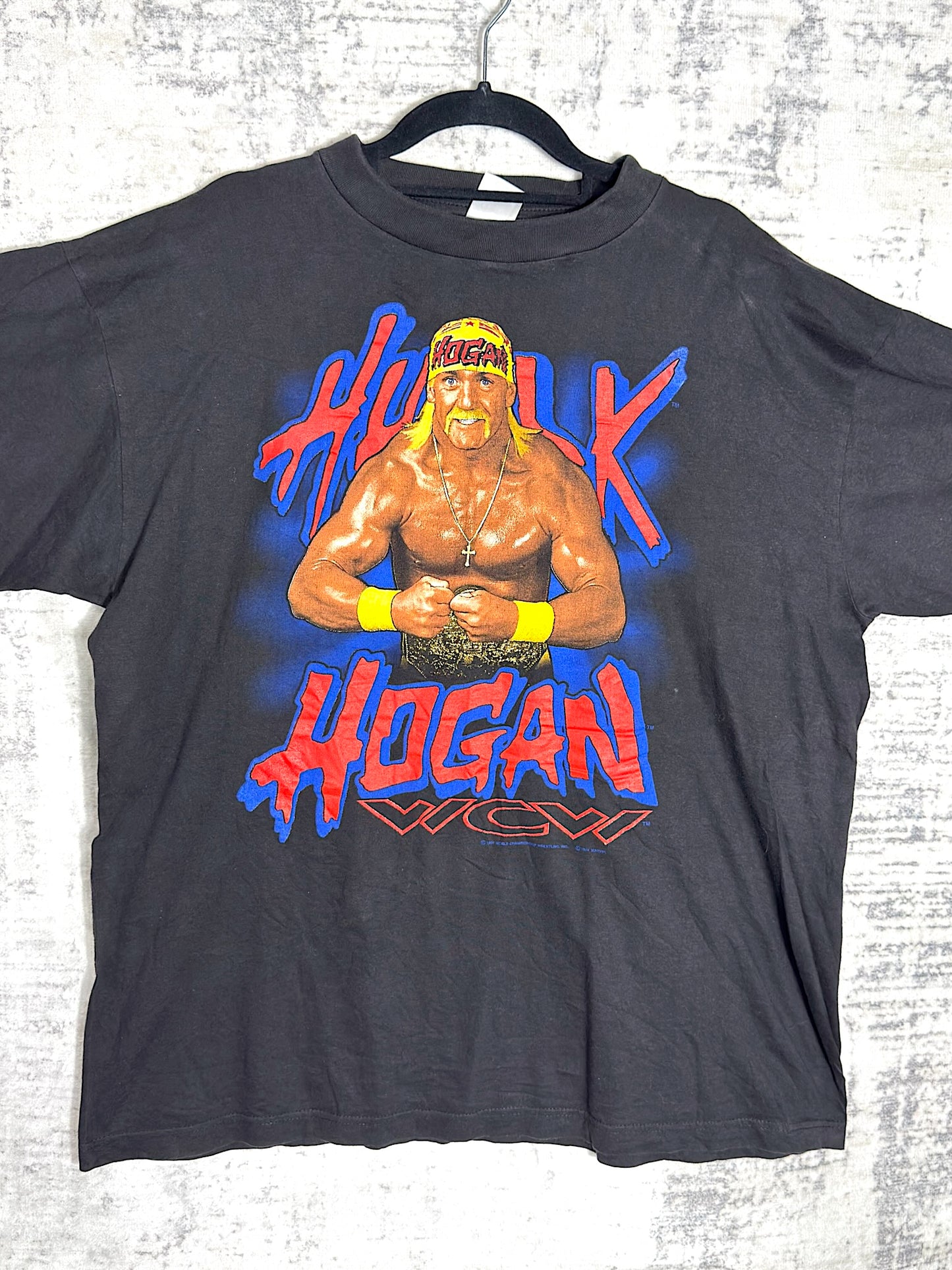 VINTAGE 1994 HULK HOGAN WCW "MARVEL" T-SHIRT SZ: XL
