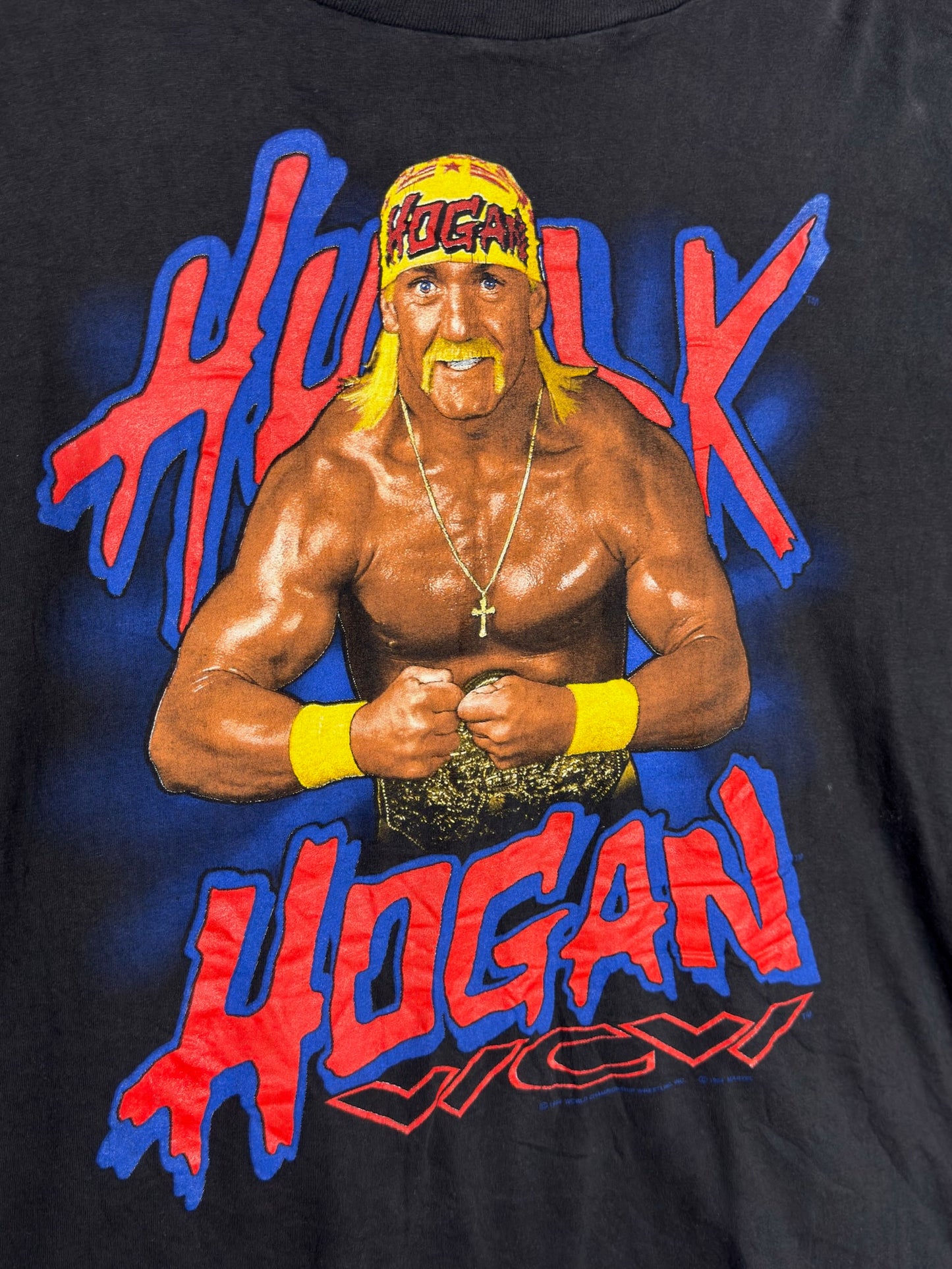 VINTAGE 1994 HULK HOGAN WCW "MARVEL" T-SHIRT SZ: XL