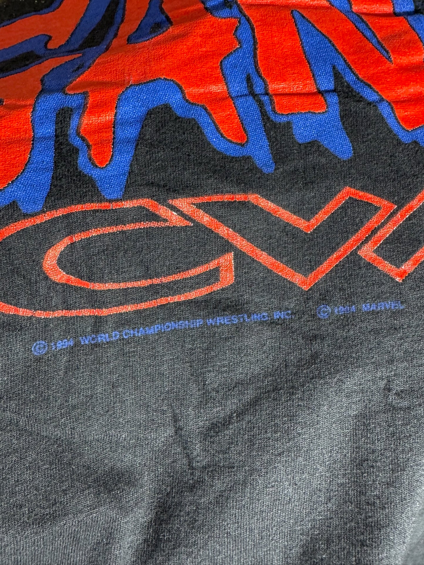 VINTAGE 1994 HULK HOGAN WCW "MARVEL" T-SHIRT SZ: XL