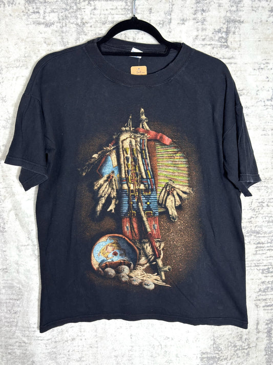 VINTAGE 90s NATIVE AMERICAN T-SHIRT SZ: XL
